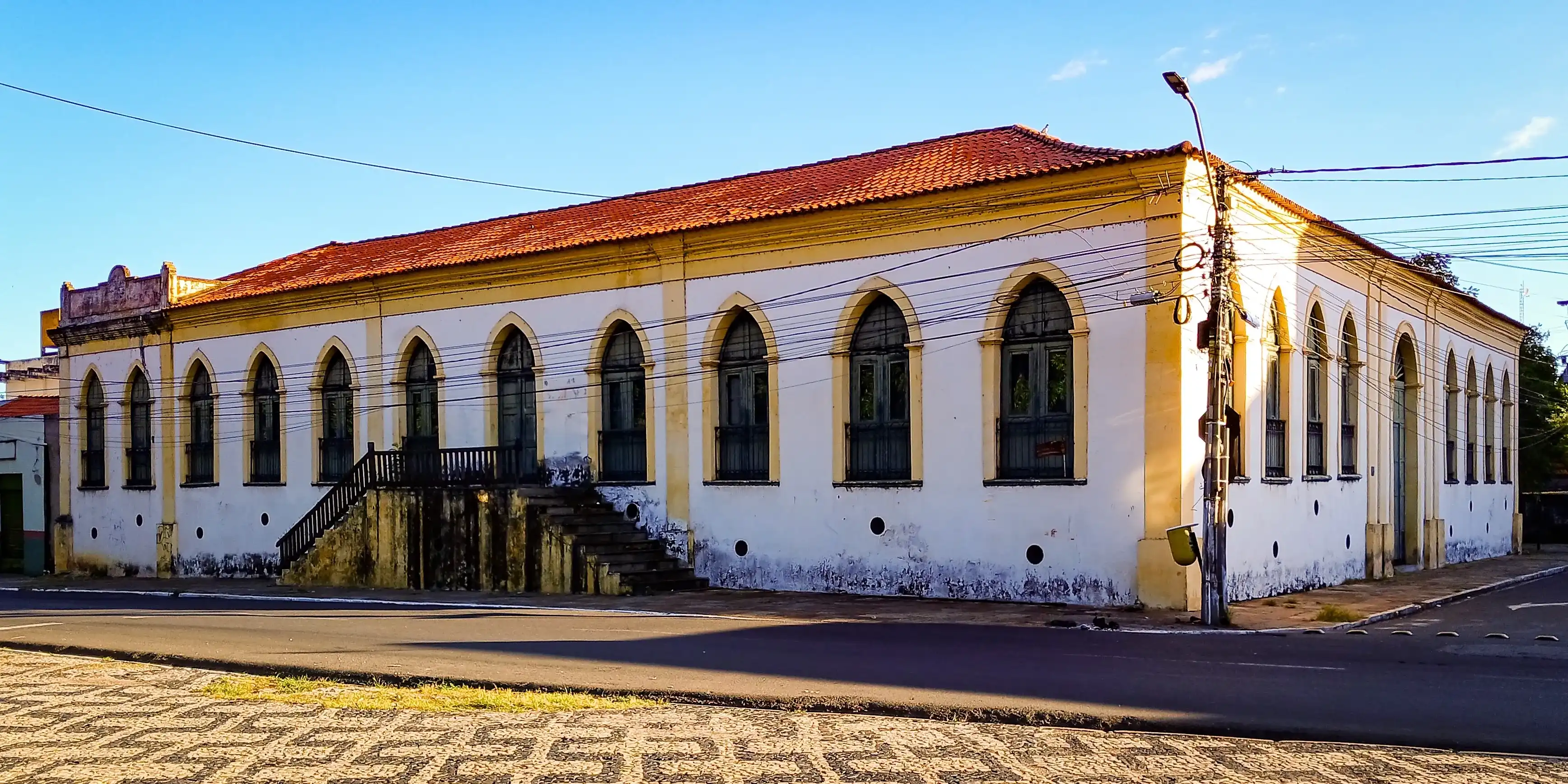 The facade of a historic building, headquarters of the Casa da Cultura de Teresina, in the city center of Teresina PI, Brazil The facade of a historic building, headquarters of the Casa da Cultura de Teresina, in the city center of Teresina PI, Brazil
