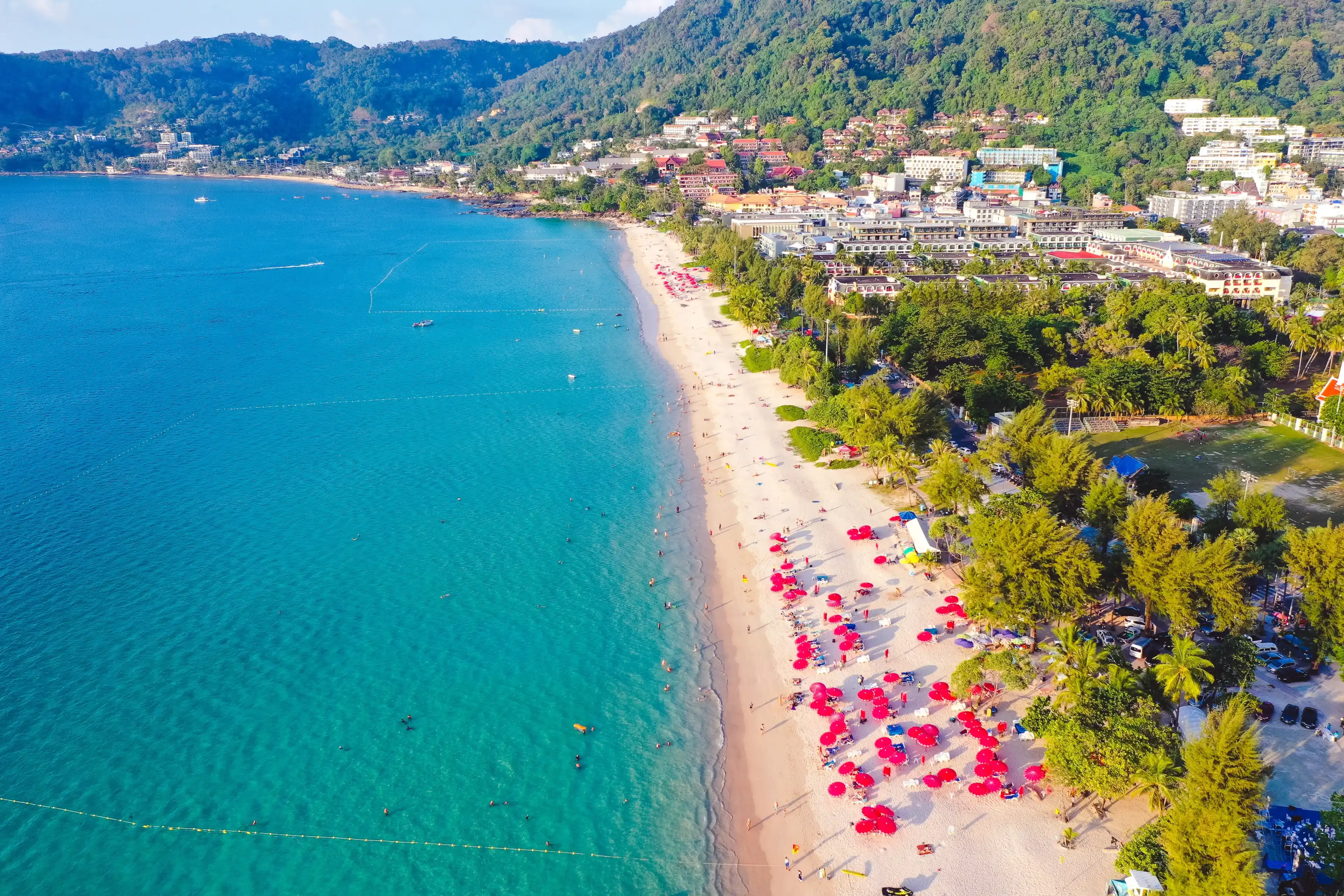 Aerial view in Patong beach in Phuket Province, Thailand Aerial view in Patong beach in Phuket Province, Thailand