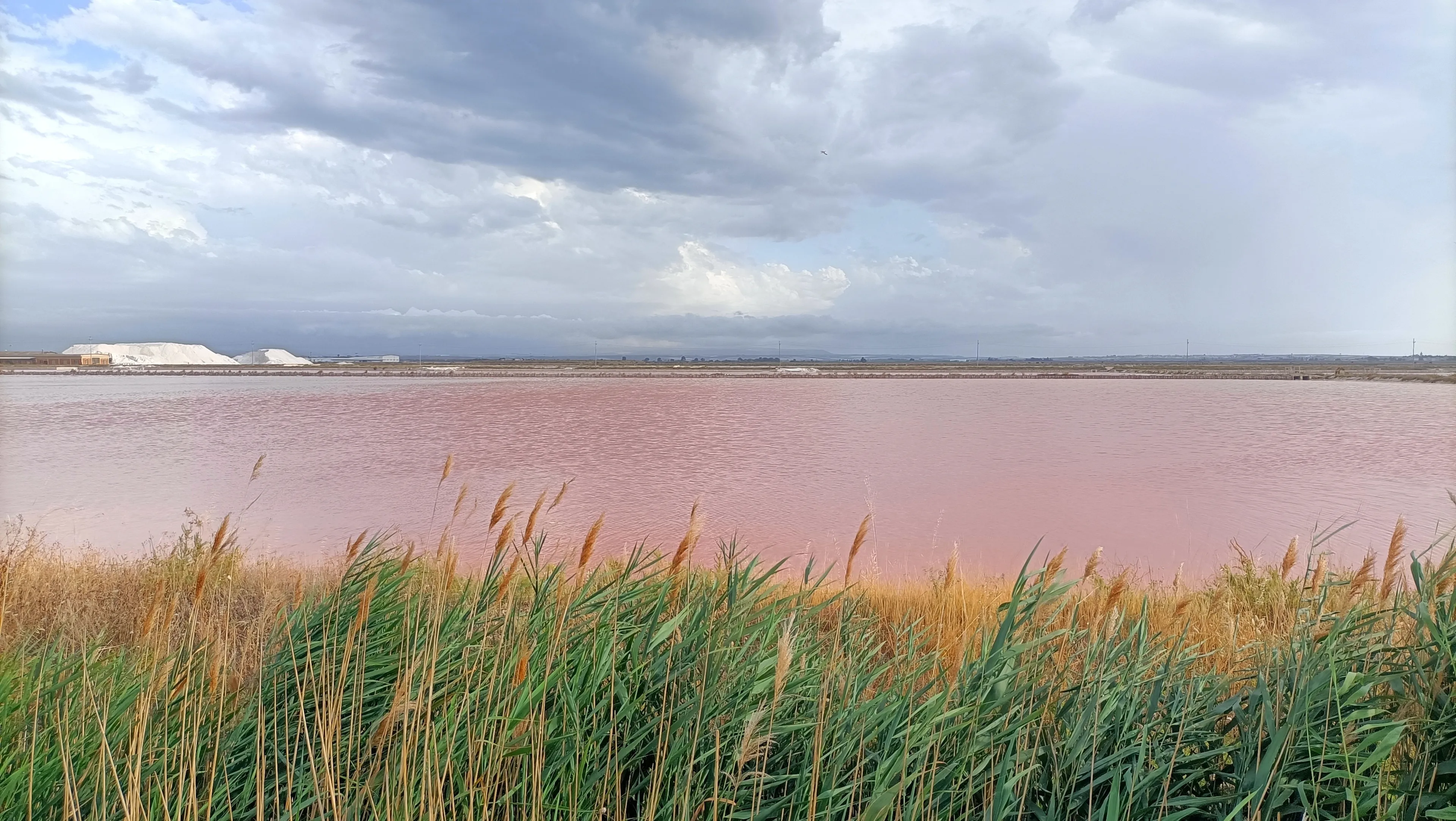 View of the salt pans of Margherita di Savoia, Puglia, Italy
