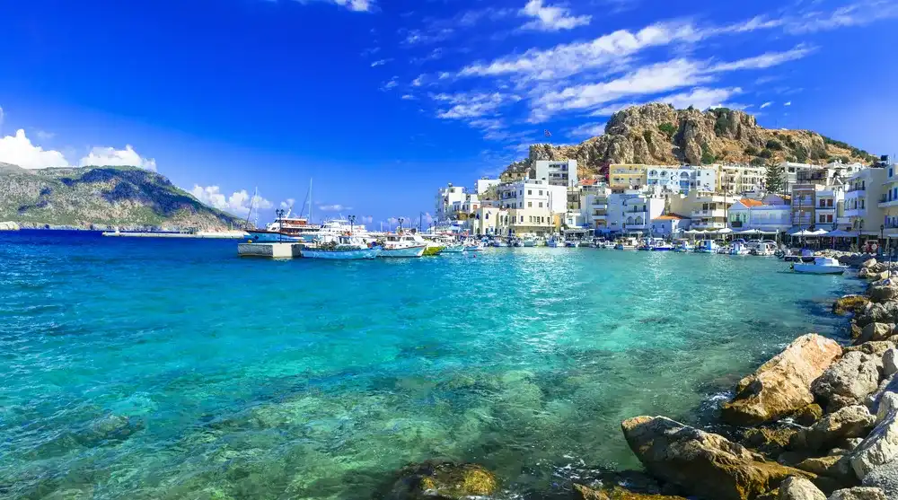 beautiful islands of Greece - Karpathos with pictorial capital Pigadia. Dodecanese beautiful islands of Greece - Karpathos with pictorial capital Pigadia. Dodecanese