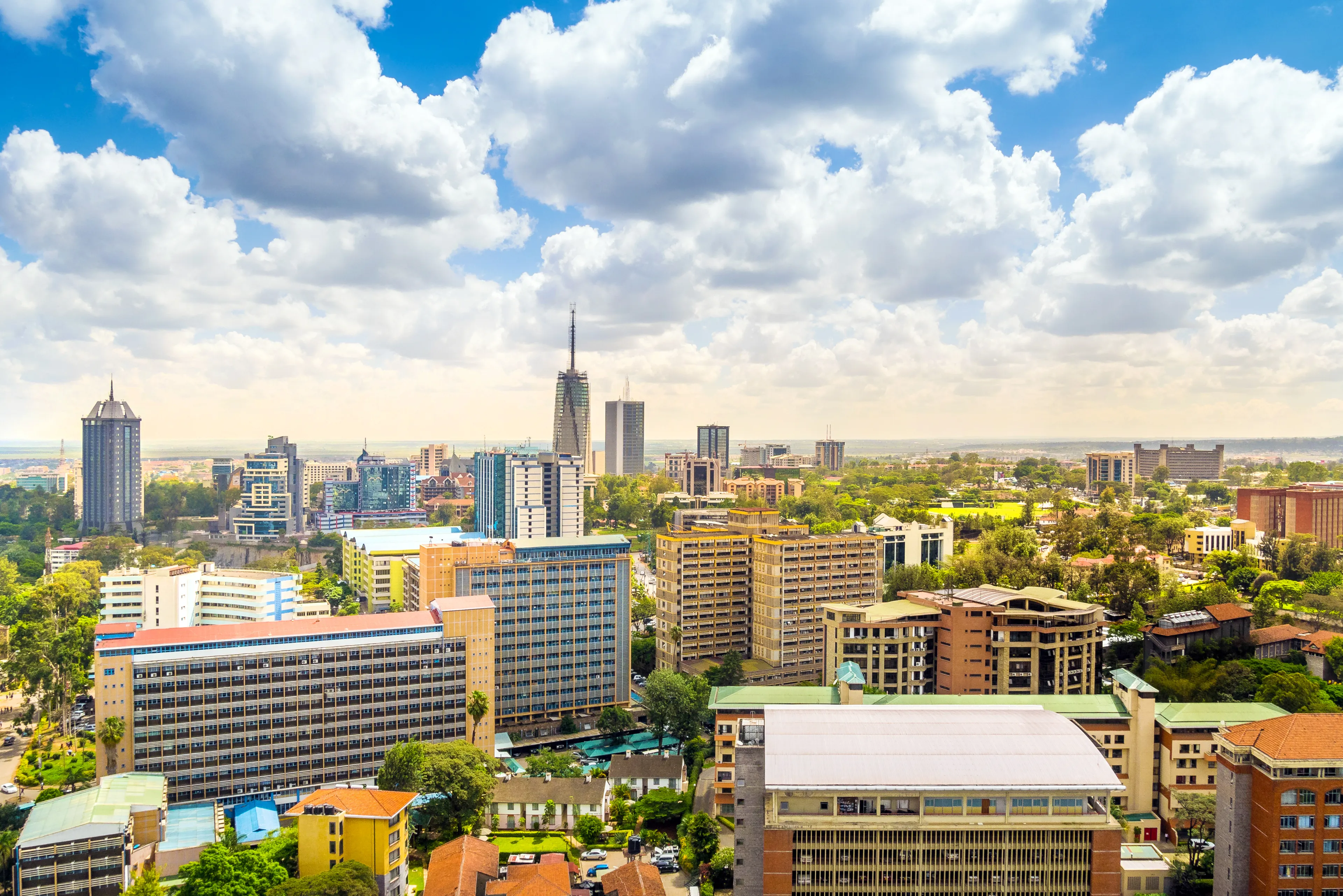 Nairobi city center - capital city of Kenya, East Africa