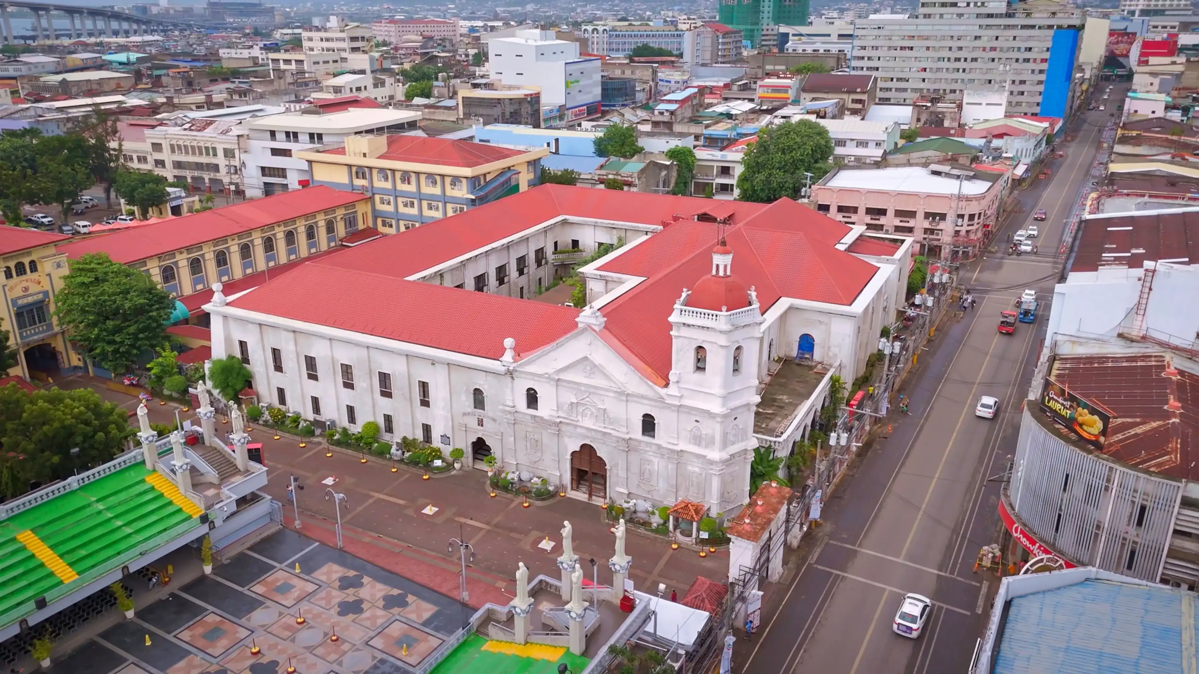 Cebu CIty Visayas Philippines. October 10th 2024. Minor Basilica of the Holy Child of Cebu. Aerial View. Cebu CIty Visayas Philippines. October 10th 2024. Minor Basilica of the Holy Child of Cebu. Aerial View.