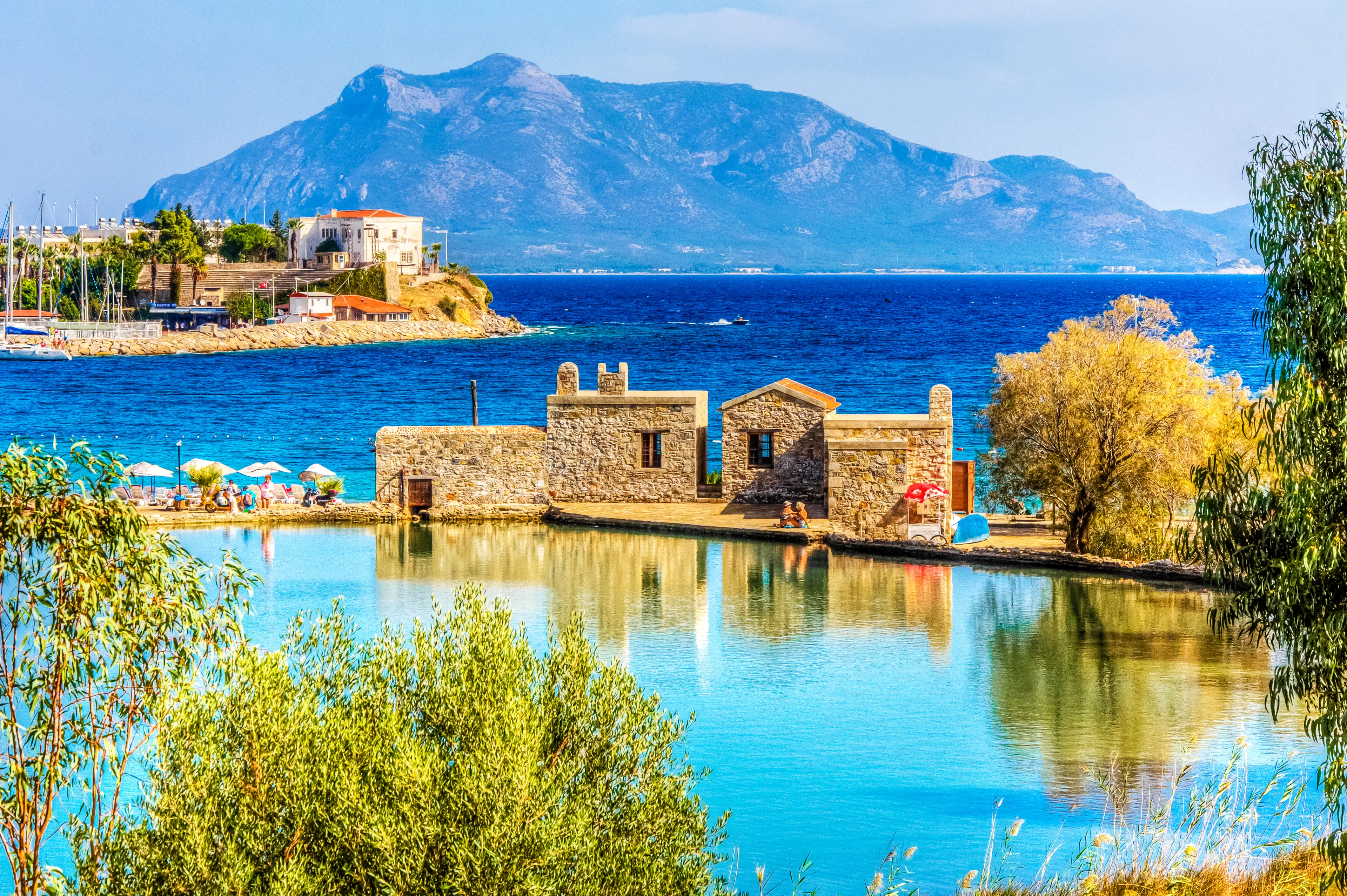 Datca Harbour view. Datca is populer tourist destination in Turkey.