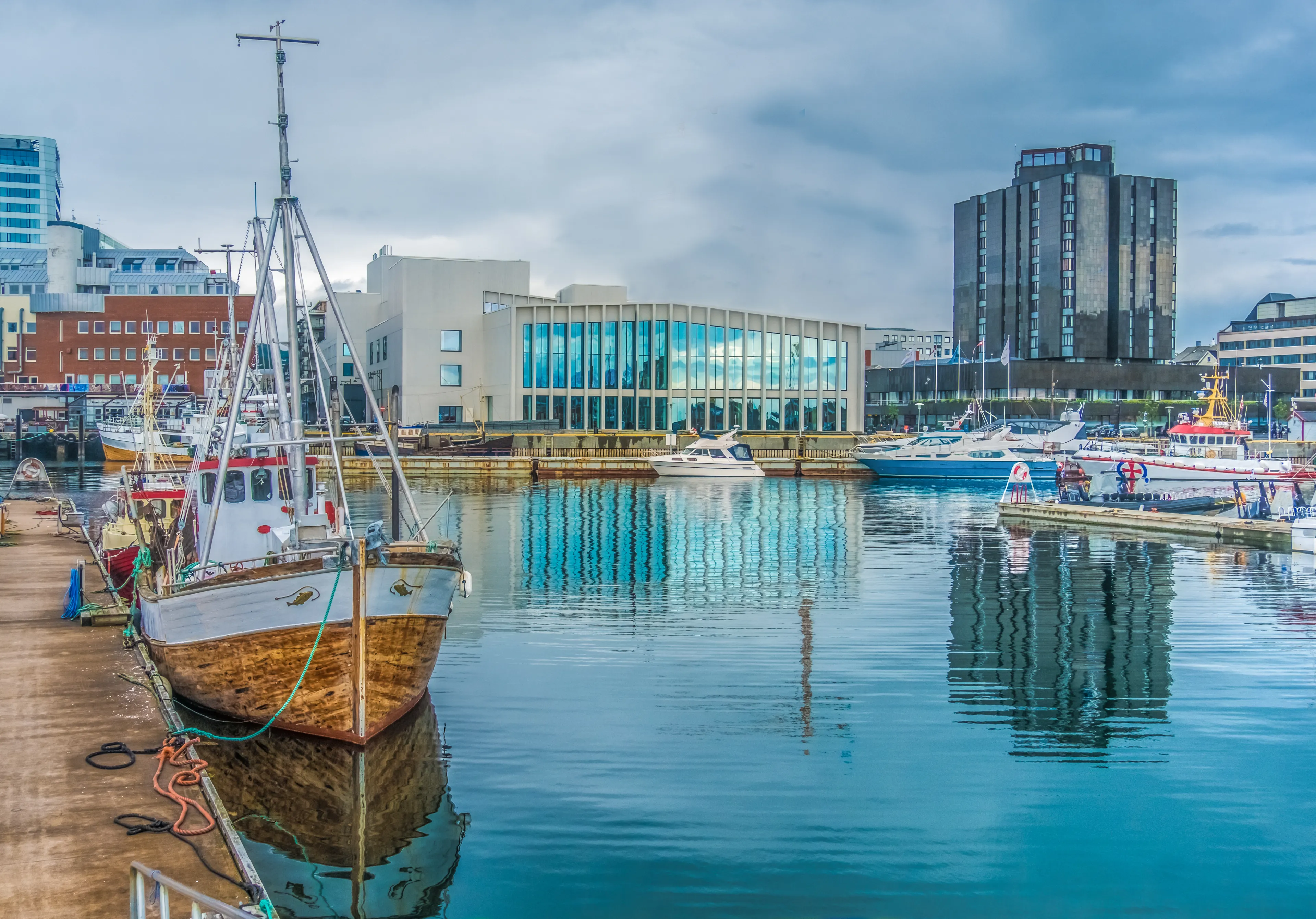 Bodo, capital of the Nordland county, Norway. Located just north of the Arctic Circle, is the largest urban area and city in Nordland county and part of the traditional region of Salten.