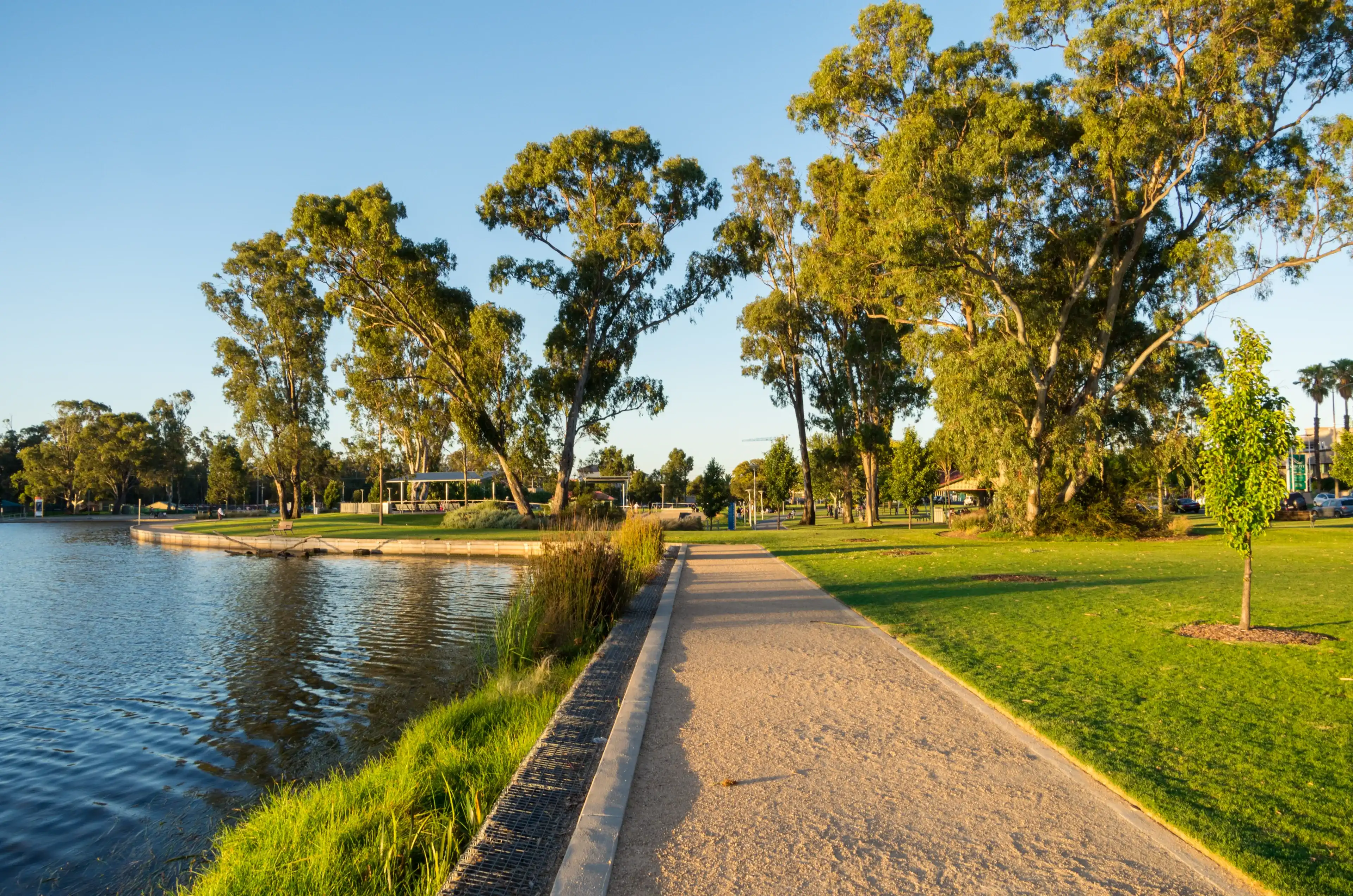 Victoria Park Lake in the regional Goulburn Valley town of Shepparton, Australia. Victoria Park Lake in the regional Goulburn Valley town of Shepparton, Australia.