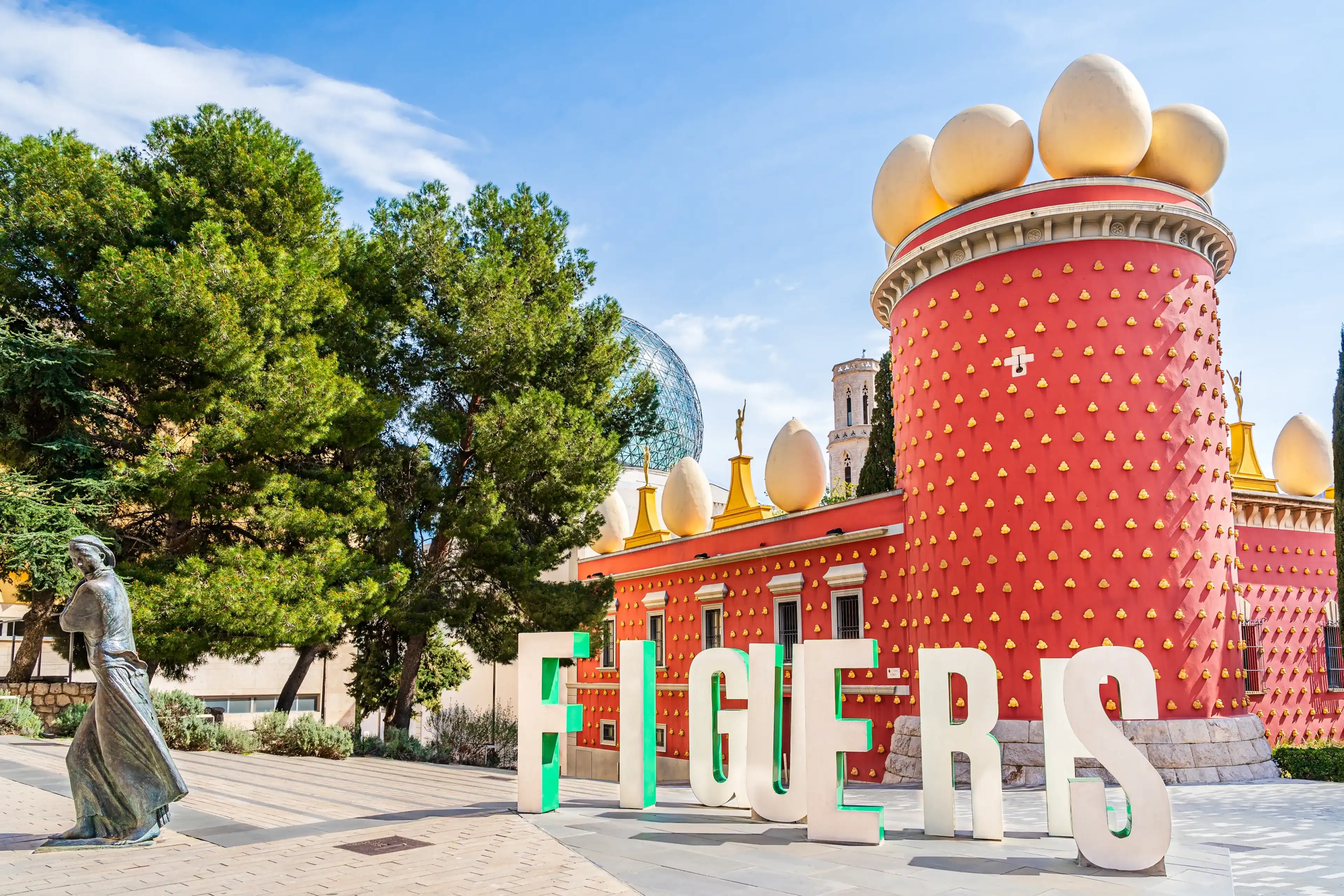 Figueres, Catalonia, Spain - 16 March 2024: The Dalí Theatre and Museum; home town of Salvador Dalí in Figueres, Girona area, Costa Brava Figueres, Catalonia, Spain - 16 March 2024: The Dalí Theatre and Museum; home town of Salvador Dalí in Figueres, Girona area, Costa Brava