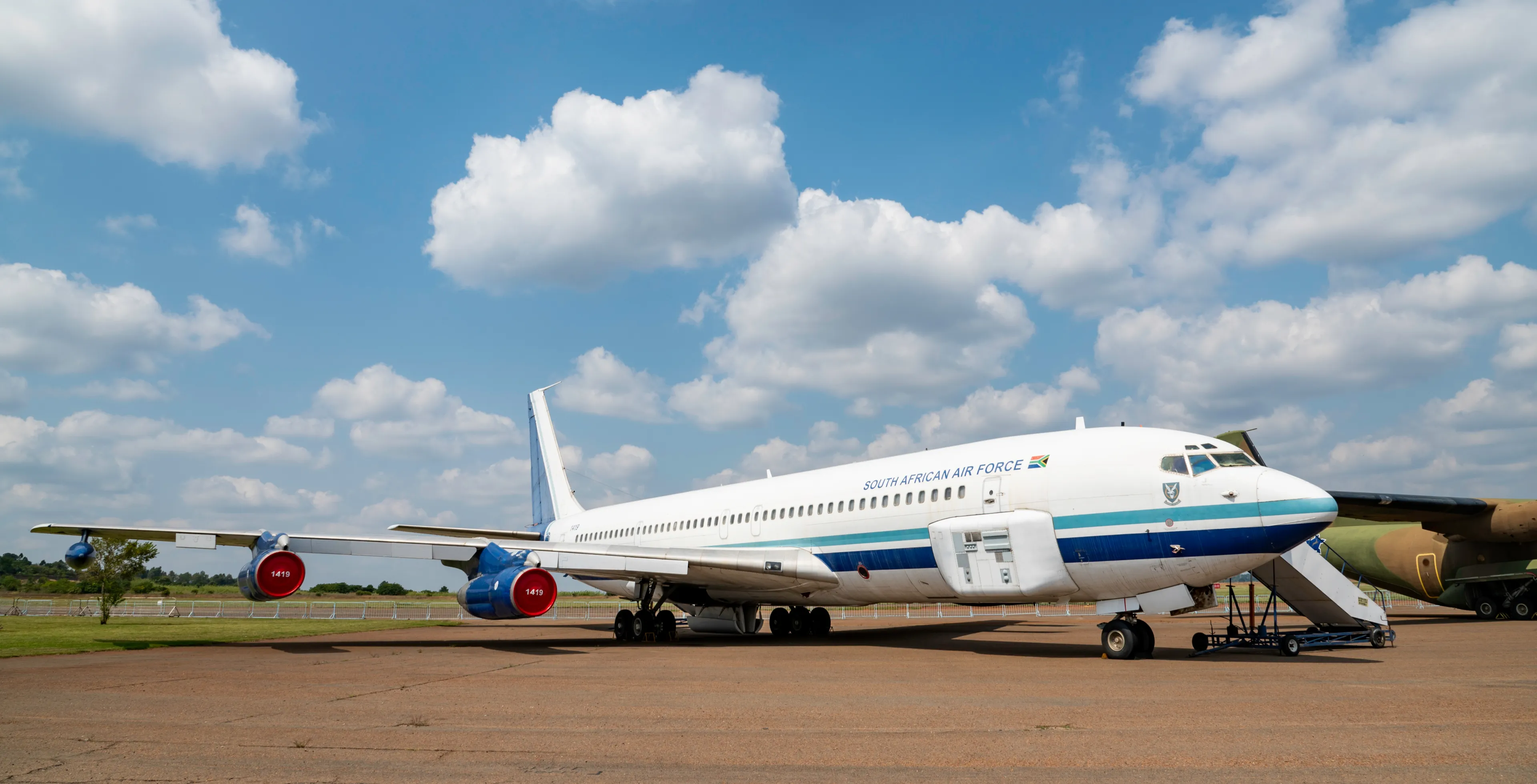 Centurion, Gauteng, South Africa - March 24 2022: Boeing belonging to the South African Airforce at the SAAF museum, Pretoria, South Africa.