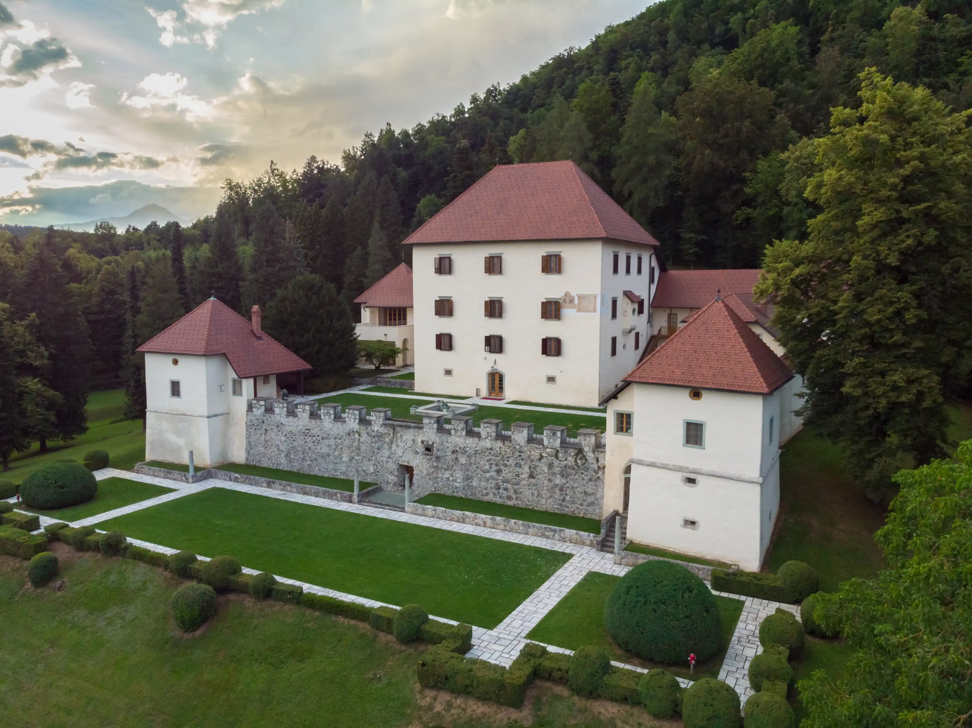 Panoramic view of Strmol castle at Gorenjska region, Slovenia. Panoramic view of Strmol castle at Gorenjska region, Slovenia.