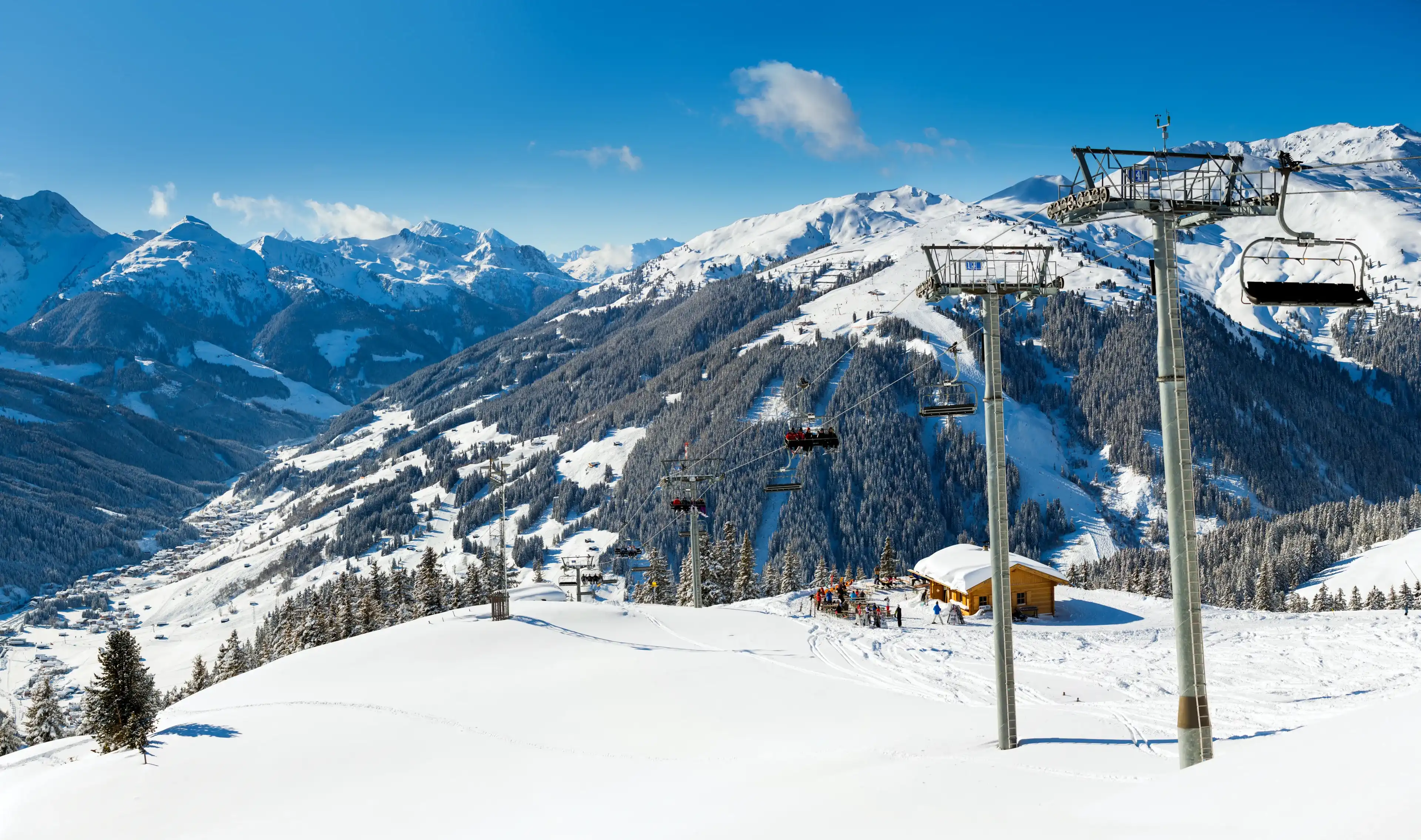 Winter landscape - Panorama of the ski resort Zell am Ziller, Tirol, Austria Winter landscape - Panorama of the ski resort Zell am Ziller, Tirol, Austria