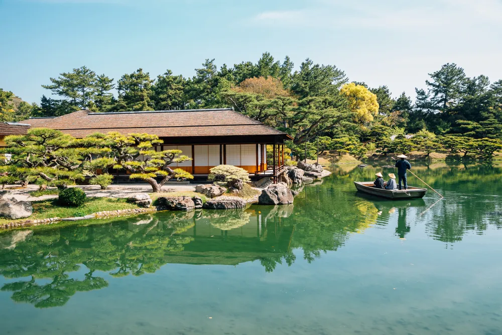 Ritsurin Park, Japanese traditional garden in Takamatsu, Kagawa, Japan