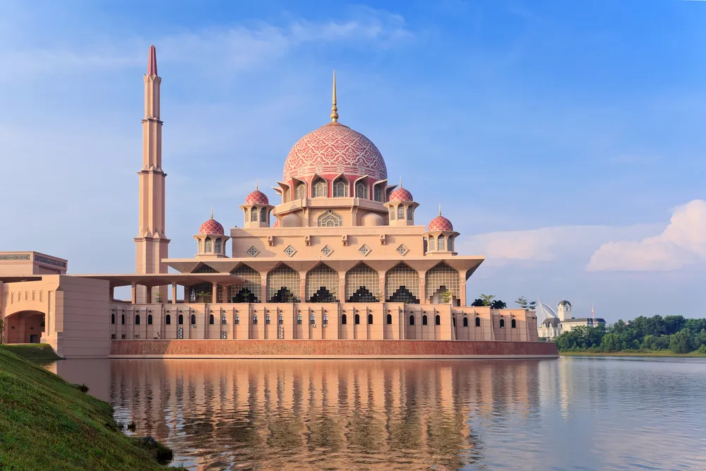 Putra Mosque located in Putrajaya city the new Federal Territory of Malaysia