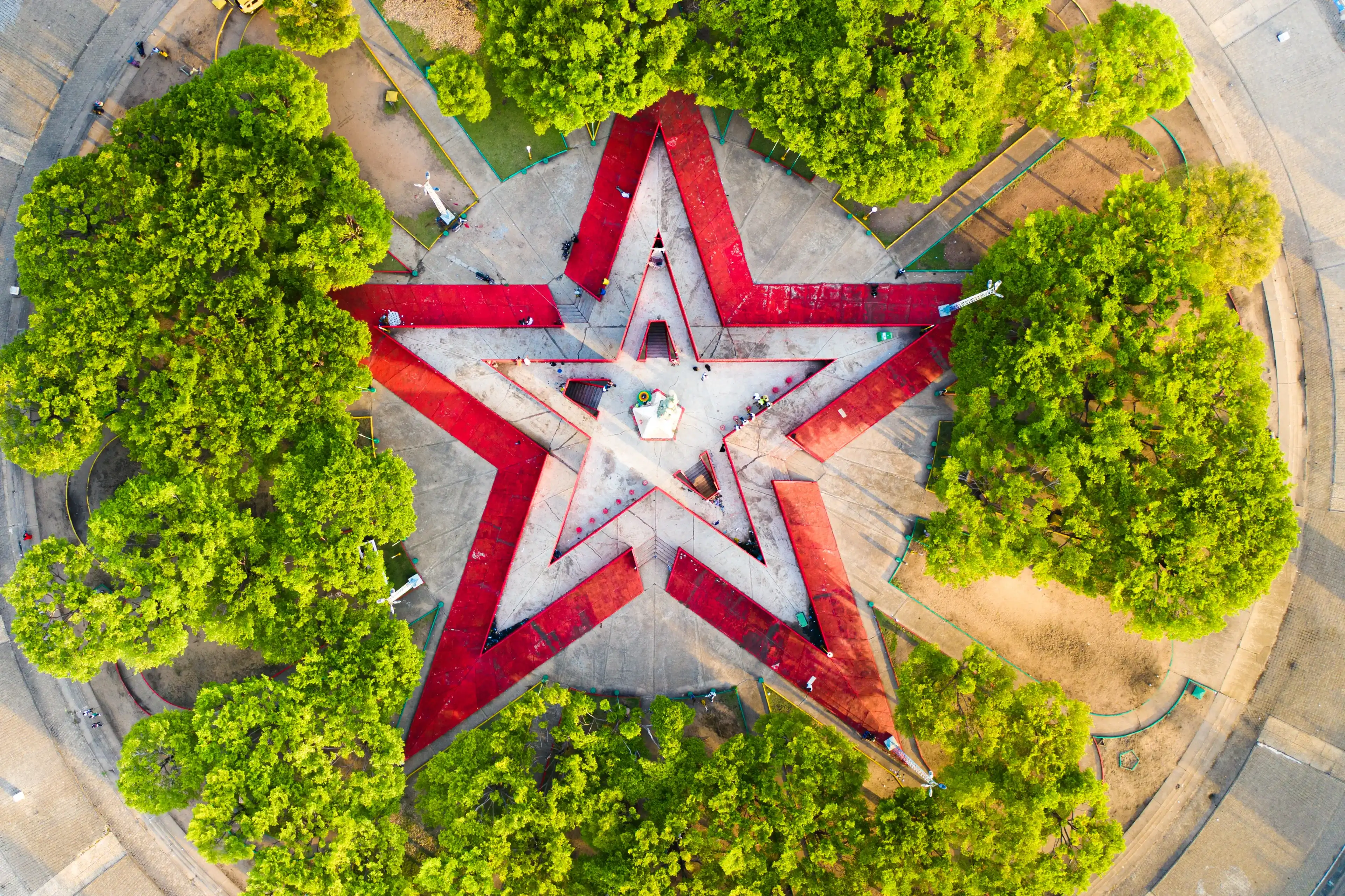 Aerial view of the Red Star Place in Cotonou - Benin Aerial view of the Red Star Place in Cotonou - Benin