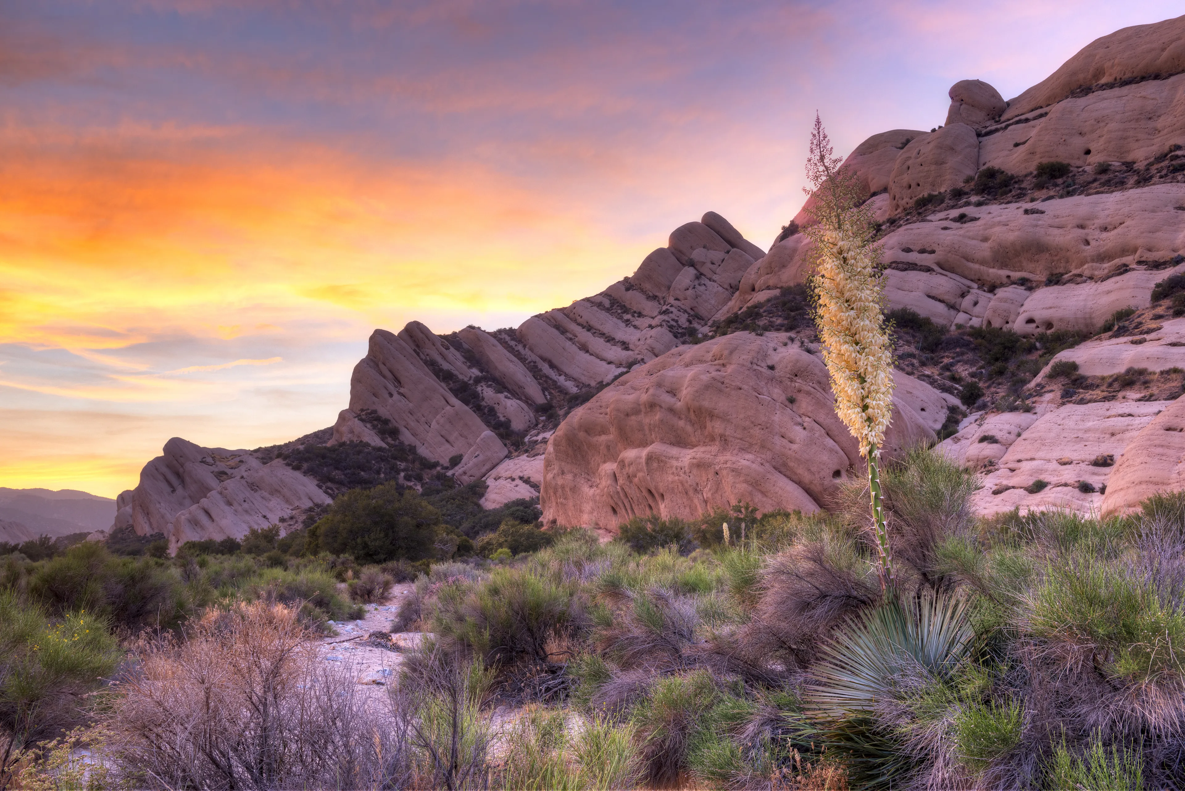 The Mormon Rocks, also called Rock Candy Mountains; part of the San Gabriel Mountains near Wrightwood, California.