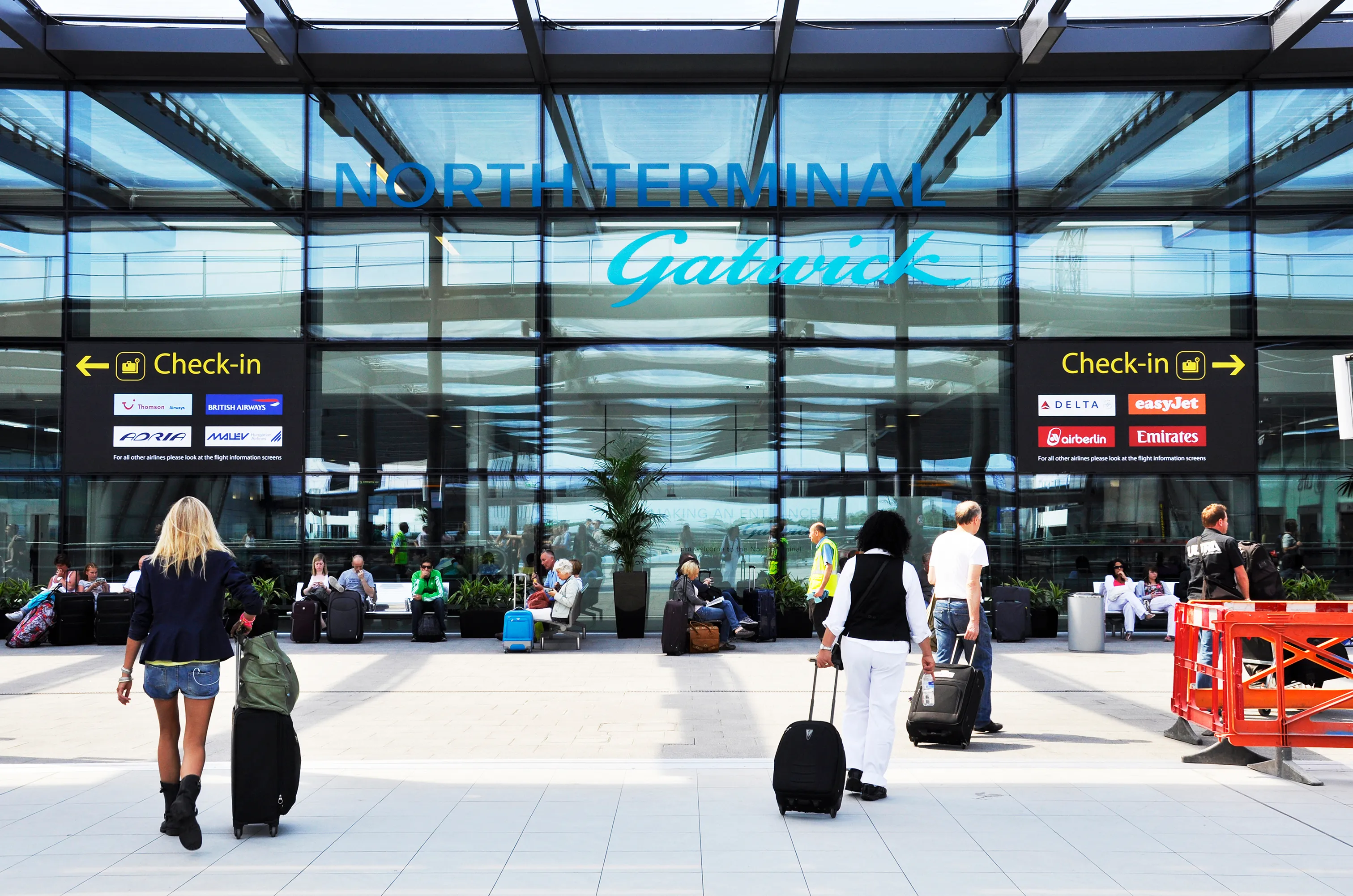 CRAWLEY, UK - CIRCA AUGUST 2011: Gatwick Airport North Terminal. Gatwick is the second busiest airport in UK after Heathrow Airport.