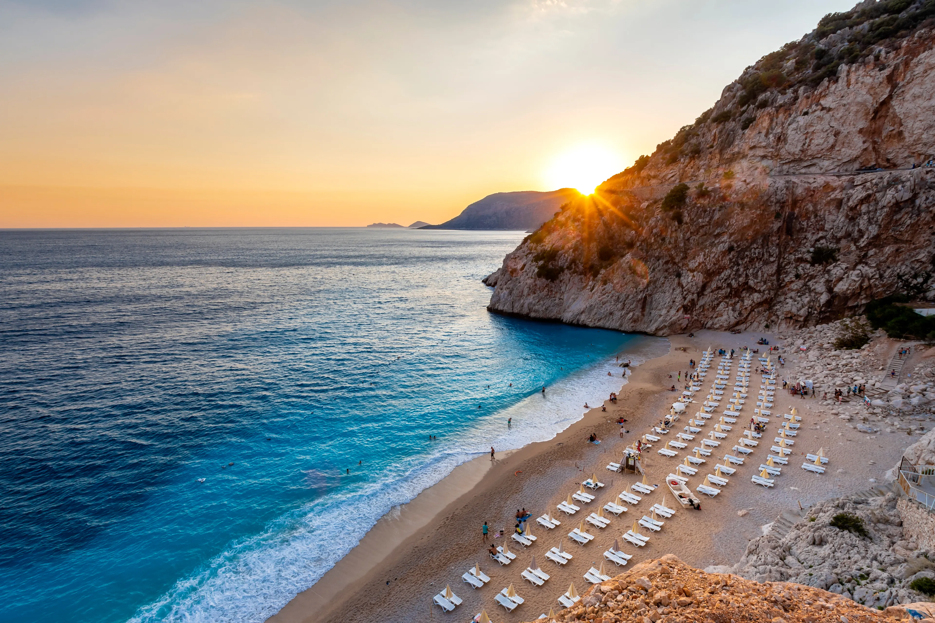 Kaputas Beach view from top. Kaputas beach is on the Turkish Mediterranean coast, and an important tourist destination.