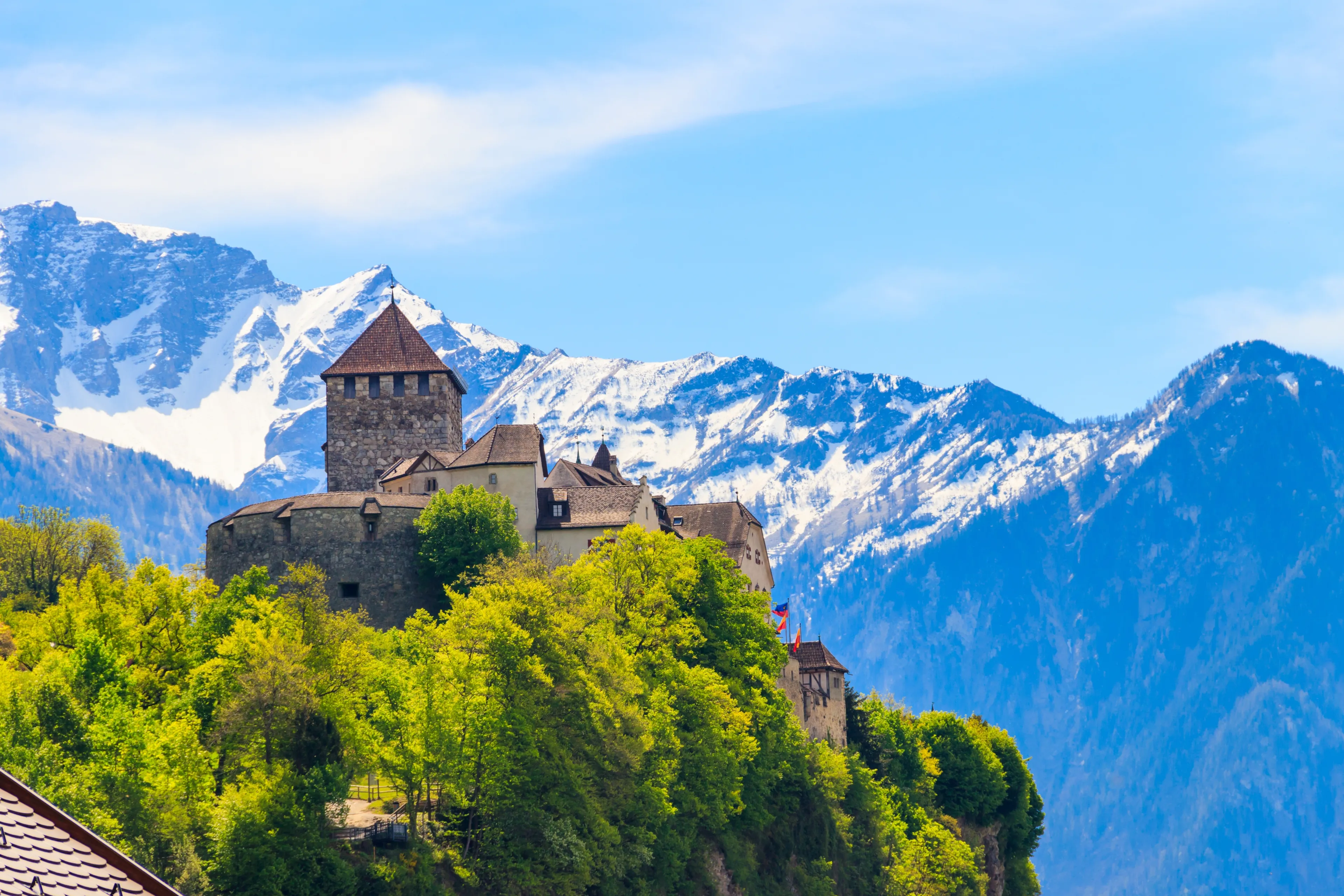 Medieval castle in Vaduz, Liechtenstein, Europe