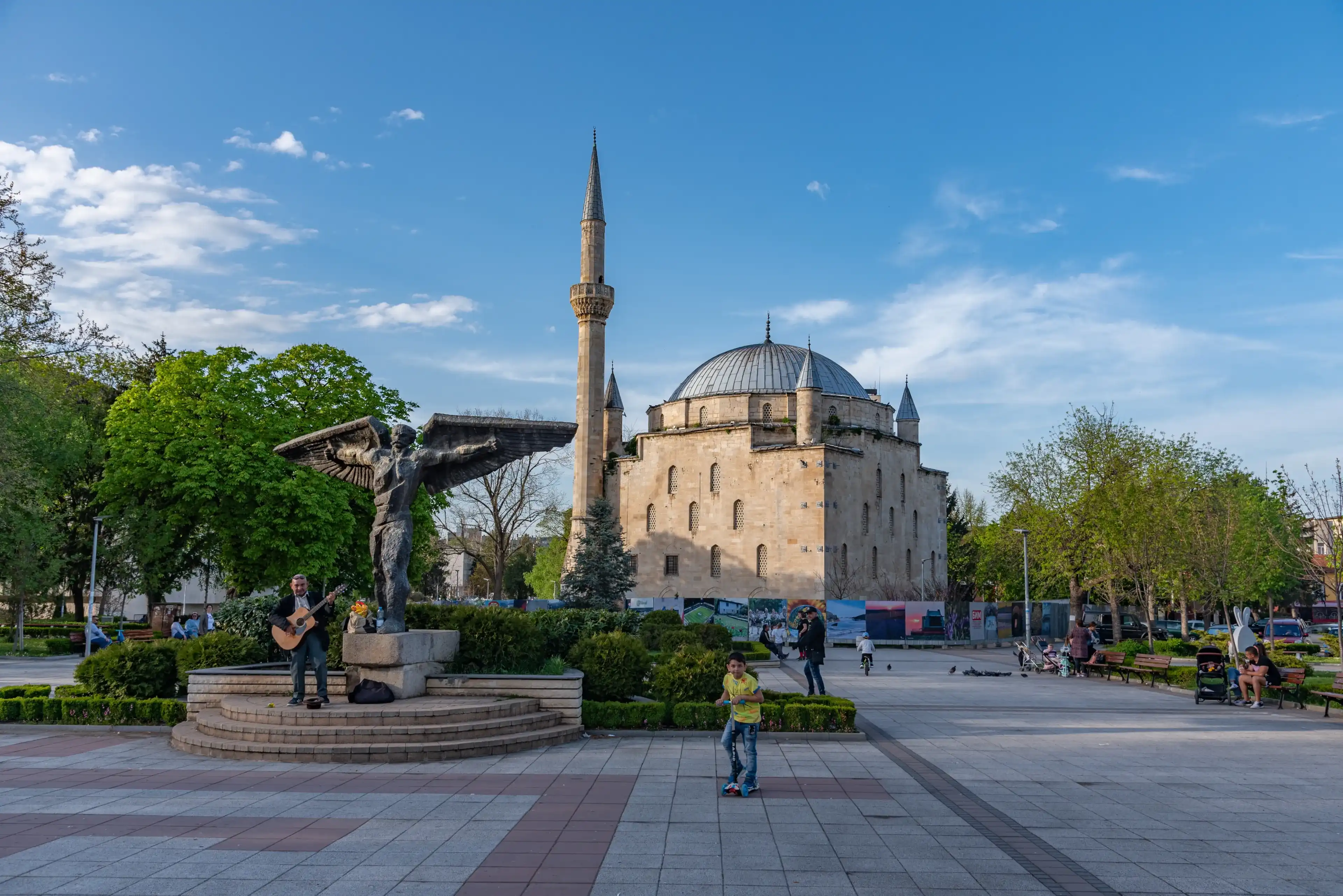 Razgrad, Bulgaria, April 30, 2021: Ibrahim Pasha mosque in a bulgarian city Razgrad Razgrad, Bulgaria, April 30, 2021: Ibrahim Pasha mosque in a bulgarian city Razgrad