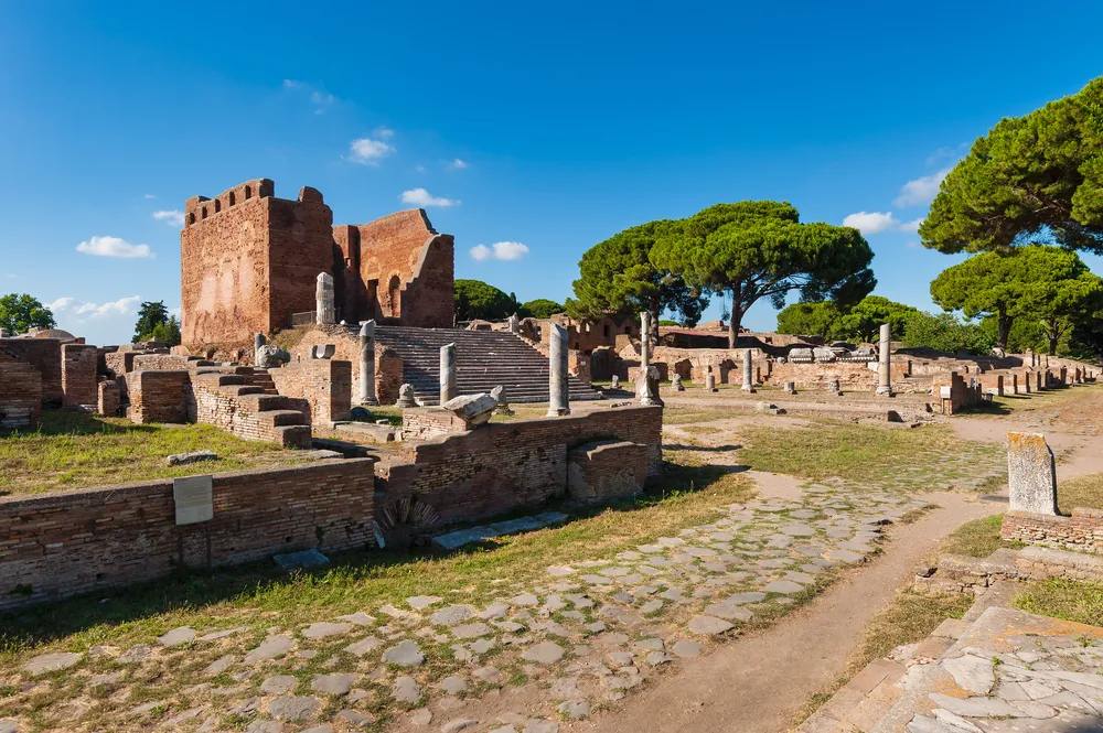 Archaeological site of Ostia Antica, a colony founded in the 7th century BC. near Rome, it developed as a commercial center in the imperial age. Lazio, Italy, Europe.