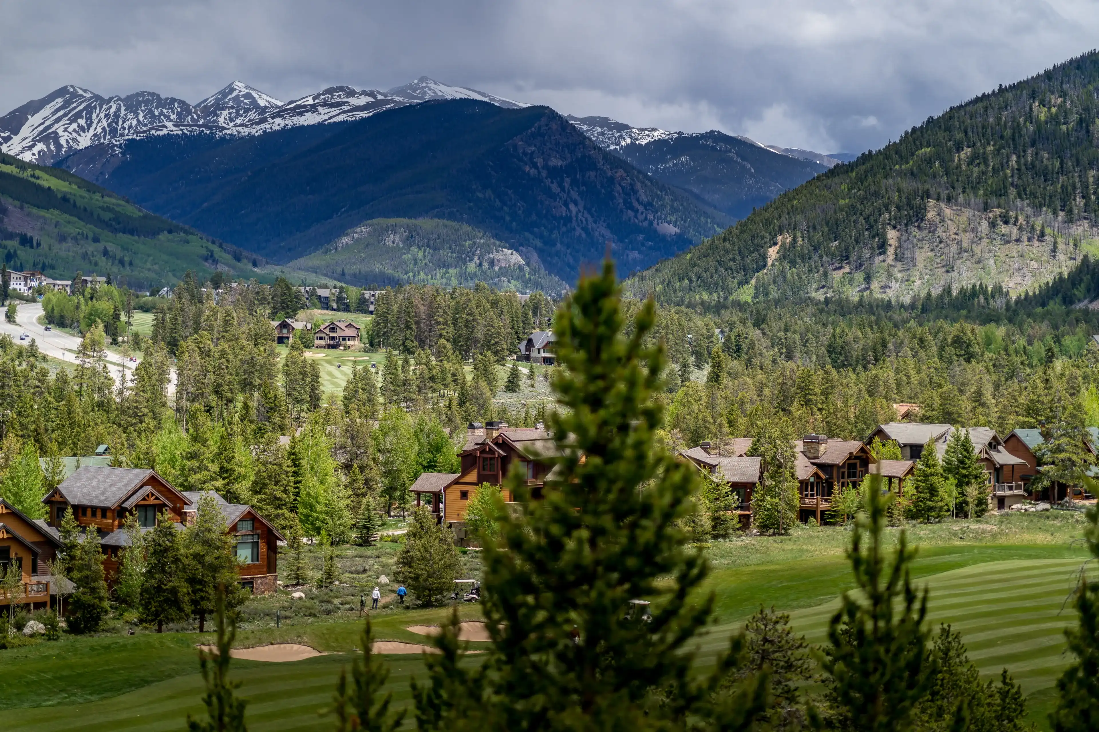 Overlooking the keystone golf course with views of Keystone Colorado and the mountains to the east while mountain biking the soda creek trail. Overlooking the keystone golf course with views of Keystone Colorado and the mountains to the east while mountain biking the soda creek trail.