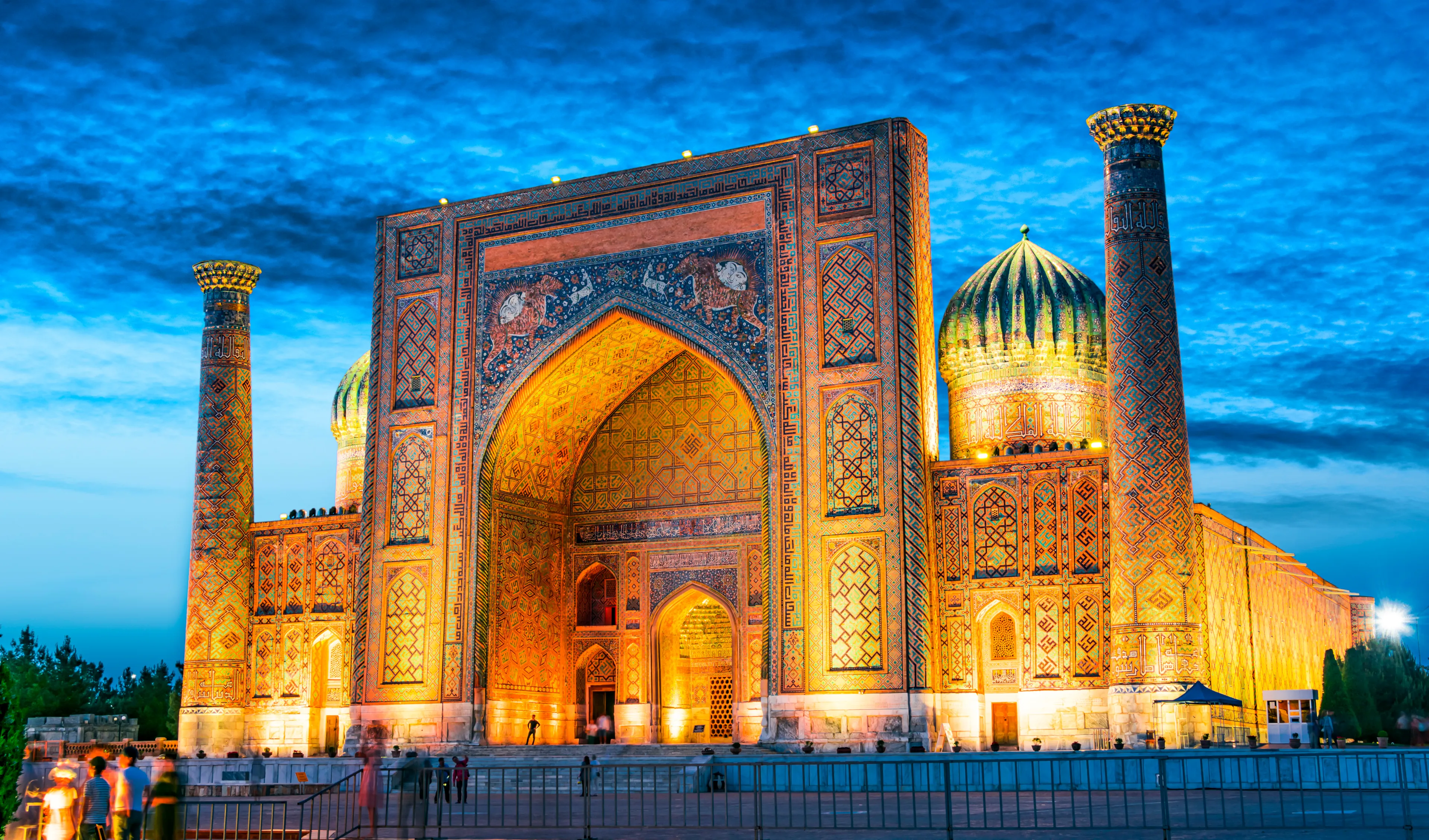Registan, an old public square in the heart of the ancient city of Samarkand, Uzbekistan.