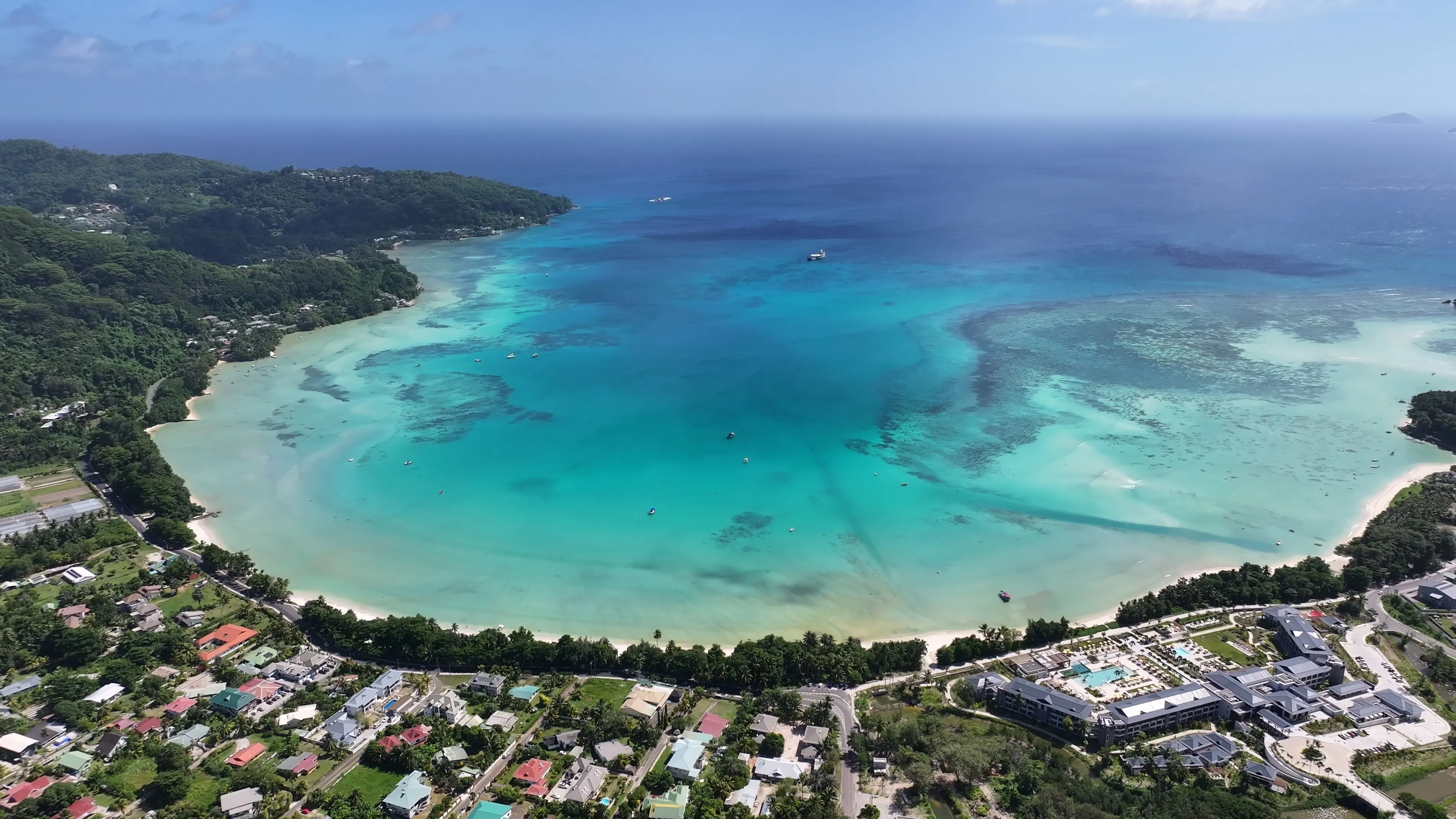 Anse Boileau Beach At Mahe Island In Victoria Seychelles. Indian Ocean Landscape. Beach Paradise. Mahe Island At Victoria. Seascape Outdoor. 