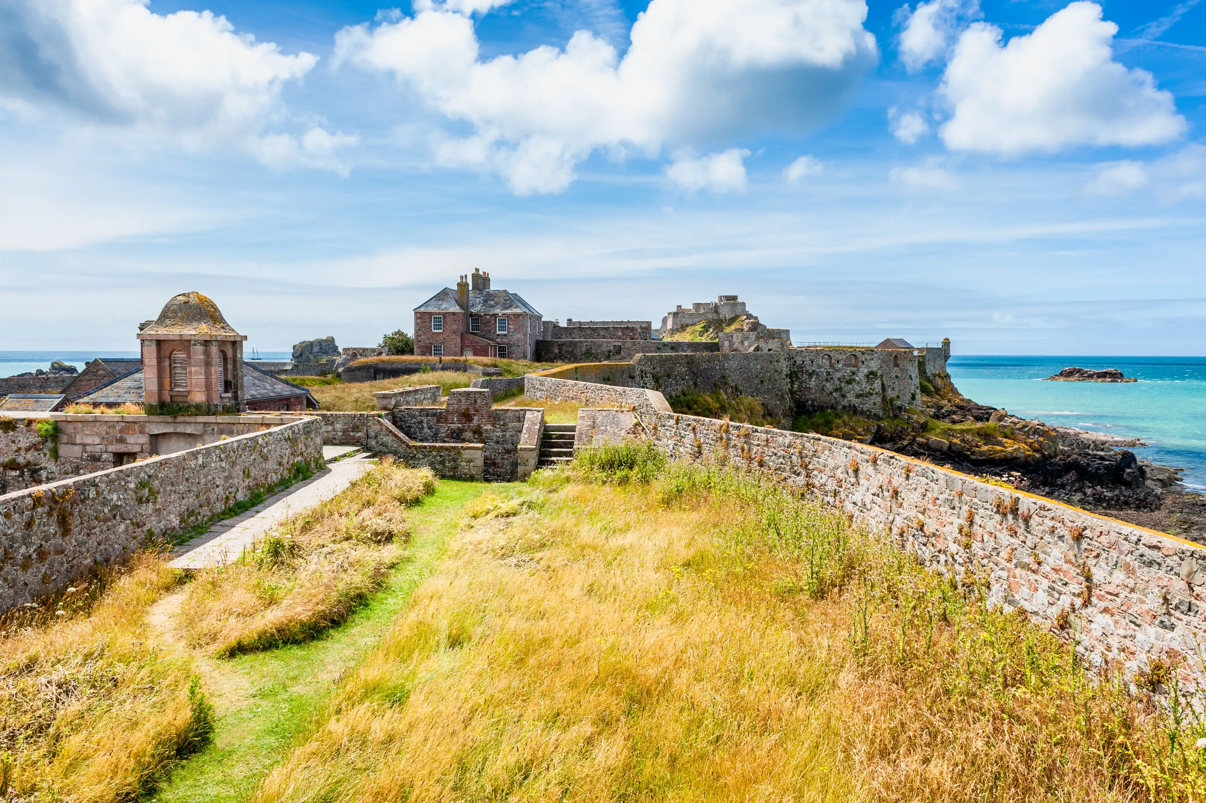 Elizabeth Castle, off the coast of Saint Helier, Jersey, Channel Islands, UK Elizabeth Castle, off the coast of Saint Helier, Jersey, Channel Islands, UK