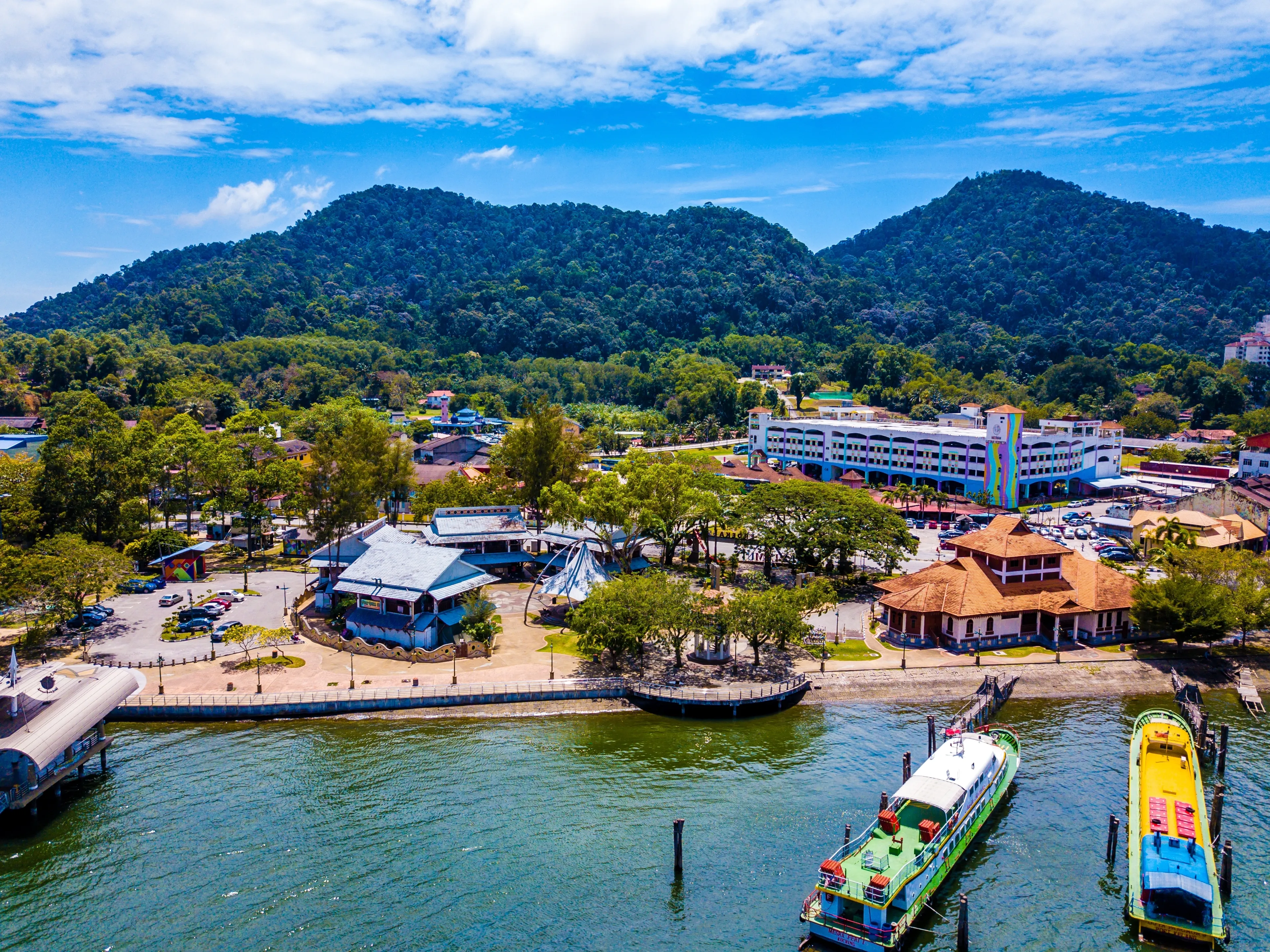 Lumut, Perak Malaysia- March 1 2023 :Lumut Jetty or also known as Terminal Jeti Lumut is a famous gateway among the locals and travellers to get to one of the most beautiful islands. 