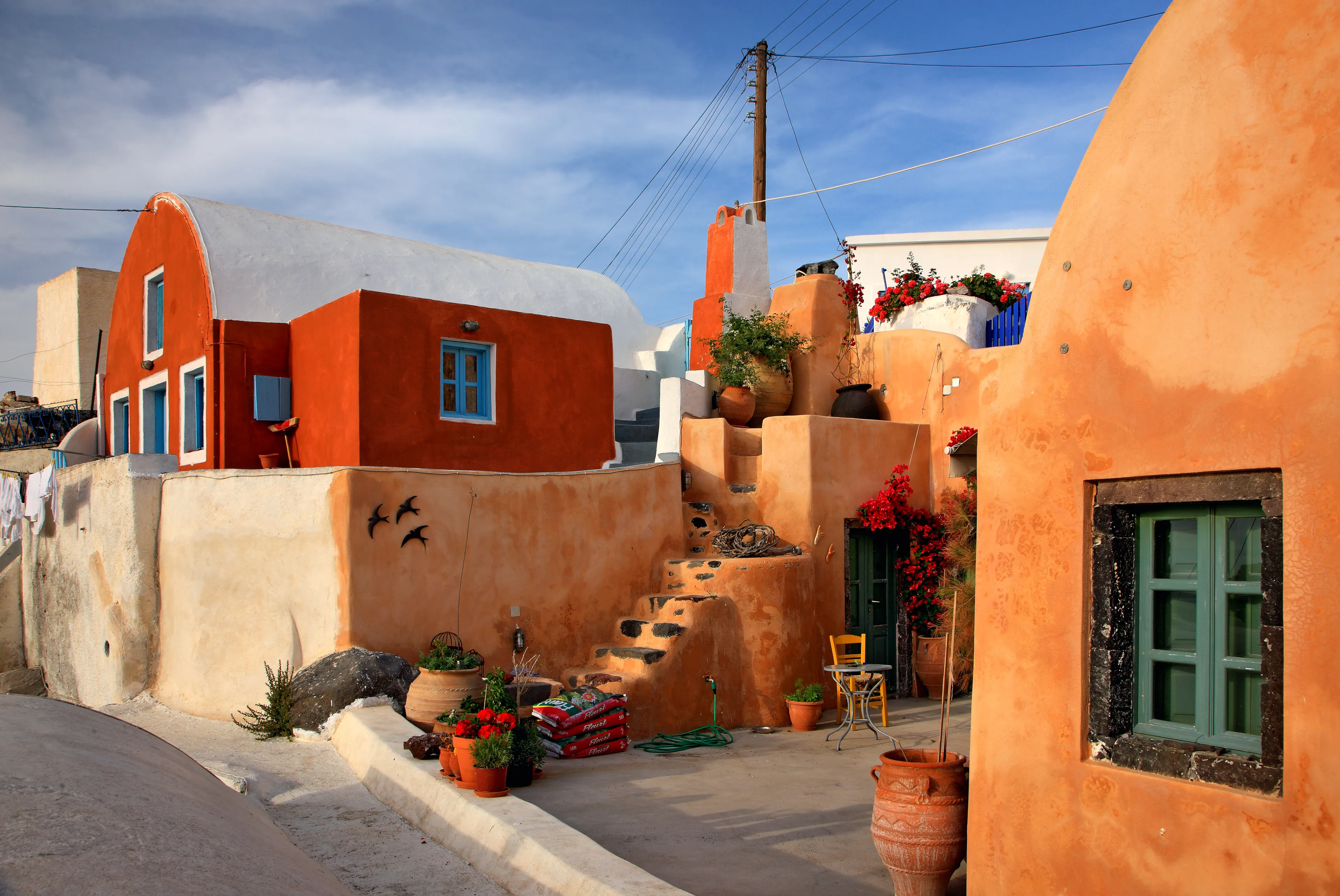 Foinikia village in Santorini island