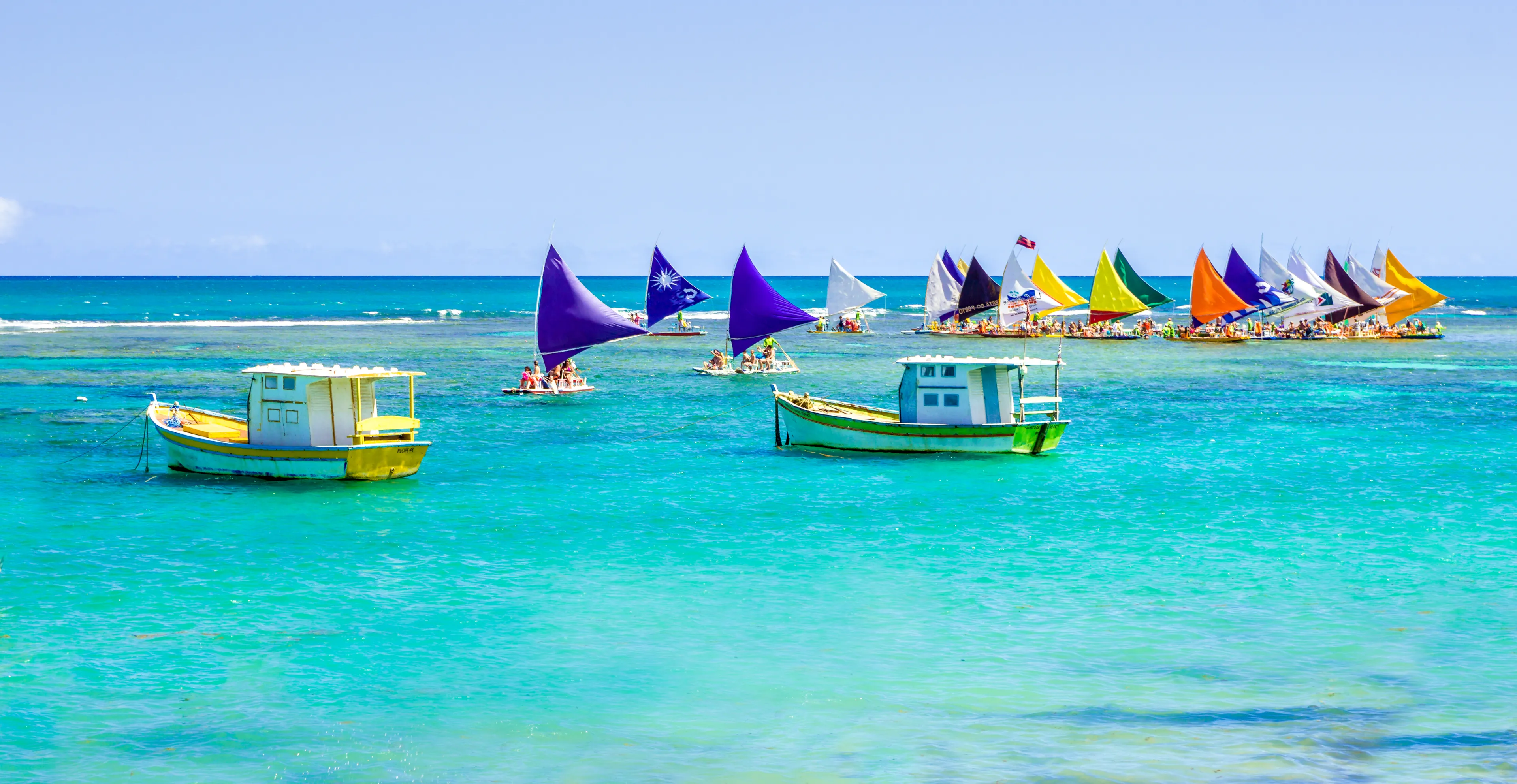 Porto de Galinhas, Brazil - 2 January 2016: Porto de Galinhas is one of the most beautiful beaches in the world. It is located in Recife, Pernambuco, Brazil.