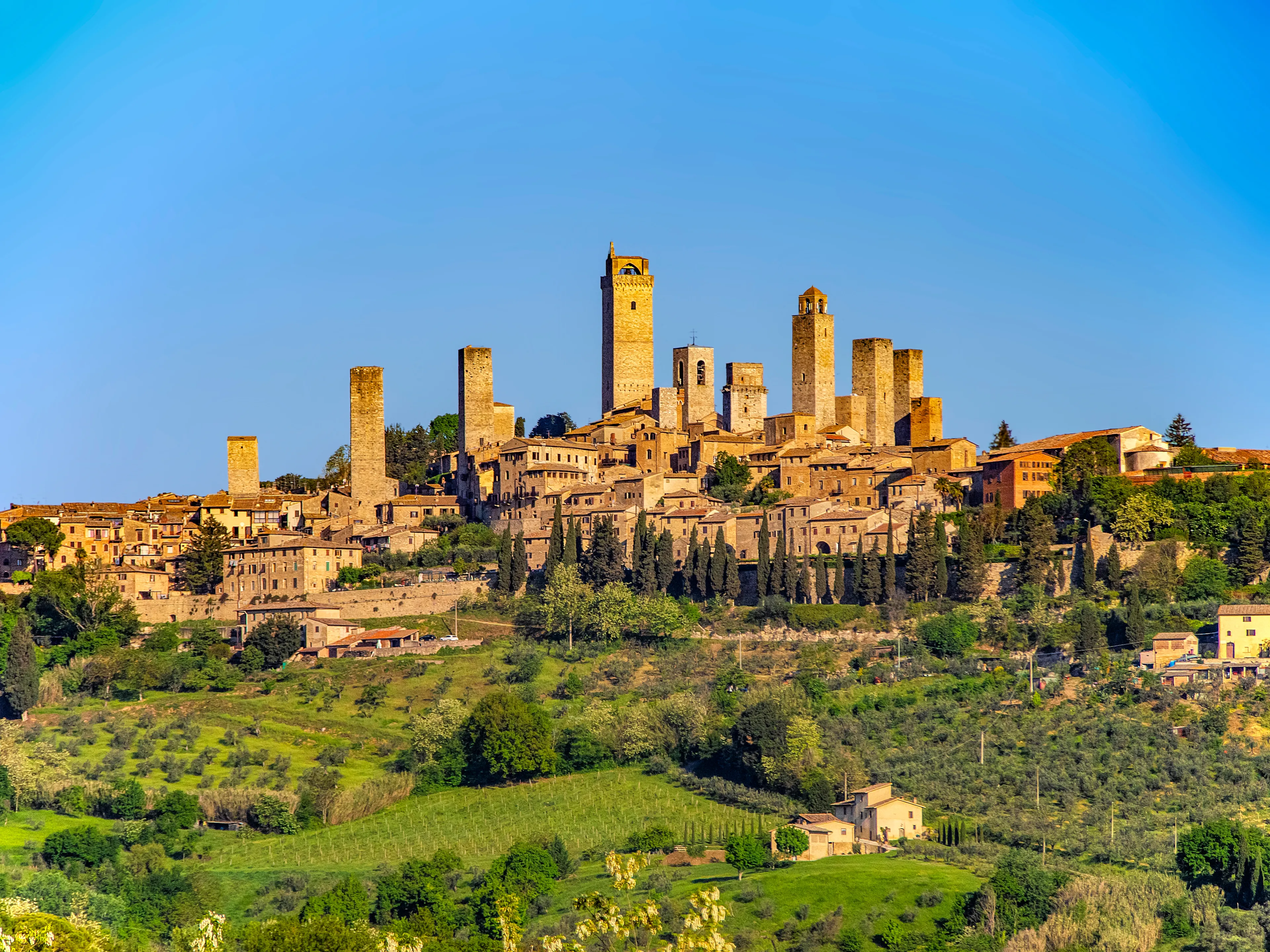 San Gimignano Landscape, Tuscany, Italy