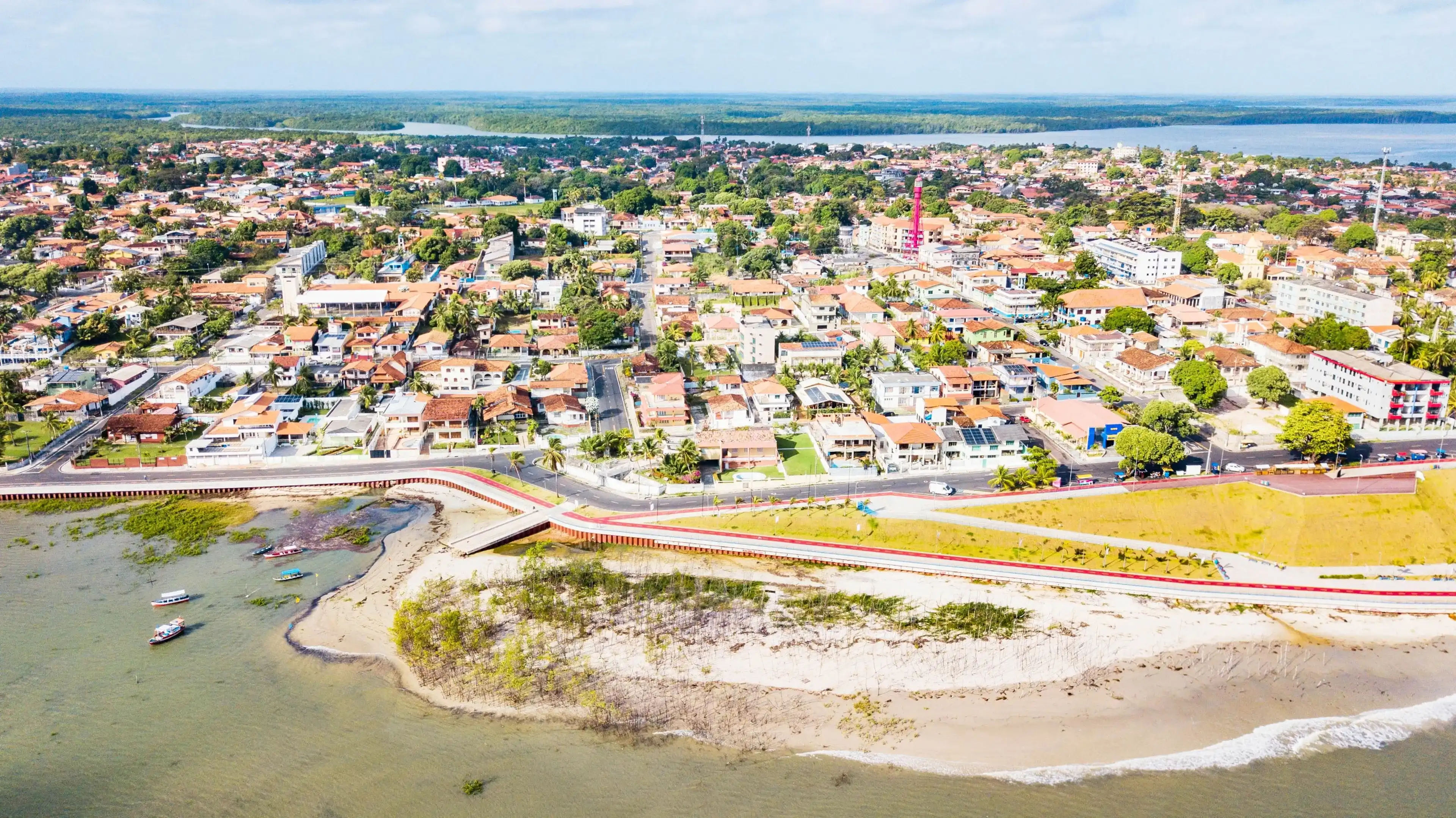 Aerial view of the city of Salinópolis, Pará Aerial view of the city of Salinópolis, Pará