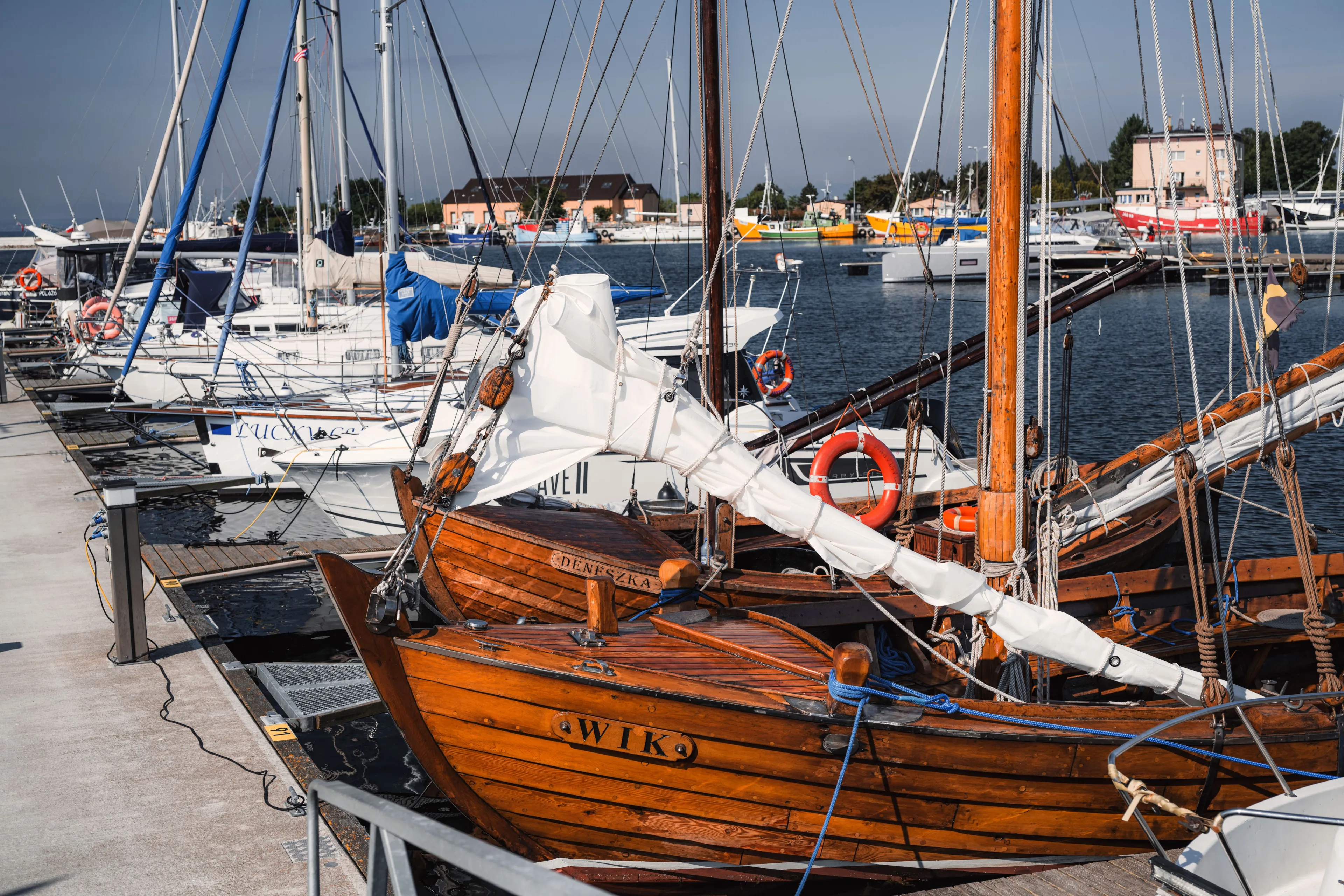 Jastarnia, Poland - June 3 2024: Port of Jastarnia during summer day , Hel Peninsula Baltic Sea, Poland