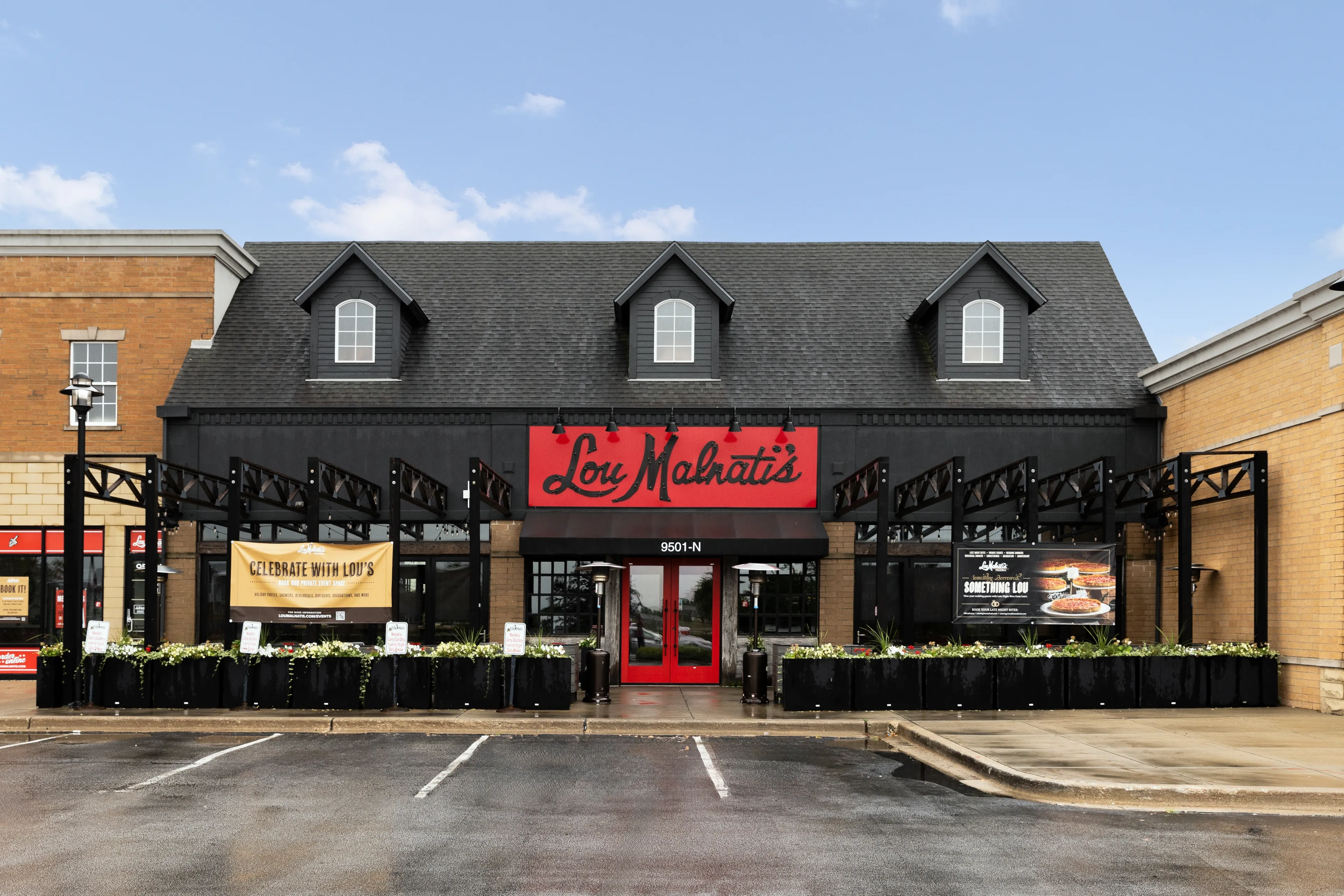 Tinley Park, IL, USA - July 10, 2024: Lou Malnati's Pizza is an Italian pizza chain based out of Chicago and known for their deep dish pizza.