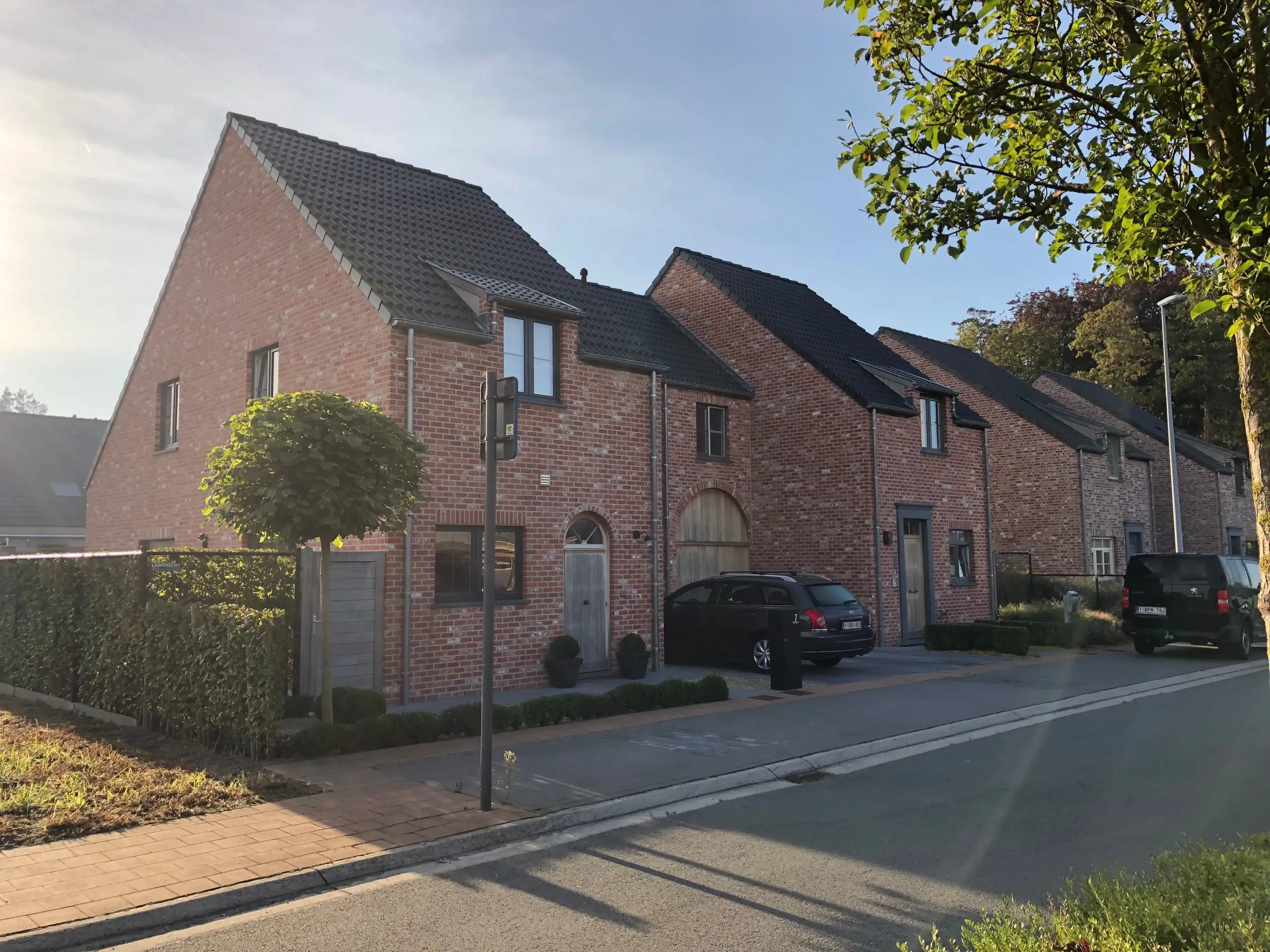 Beernem, Belgium - 15 September 2019: typical Belgian brick house villa in a nice rural neighborhood village Beernem, Belgium - 15 September 2019: typical Belgian brick house villa in a nice rural neighborhood village