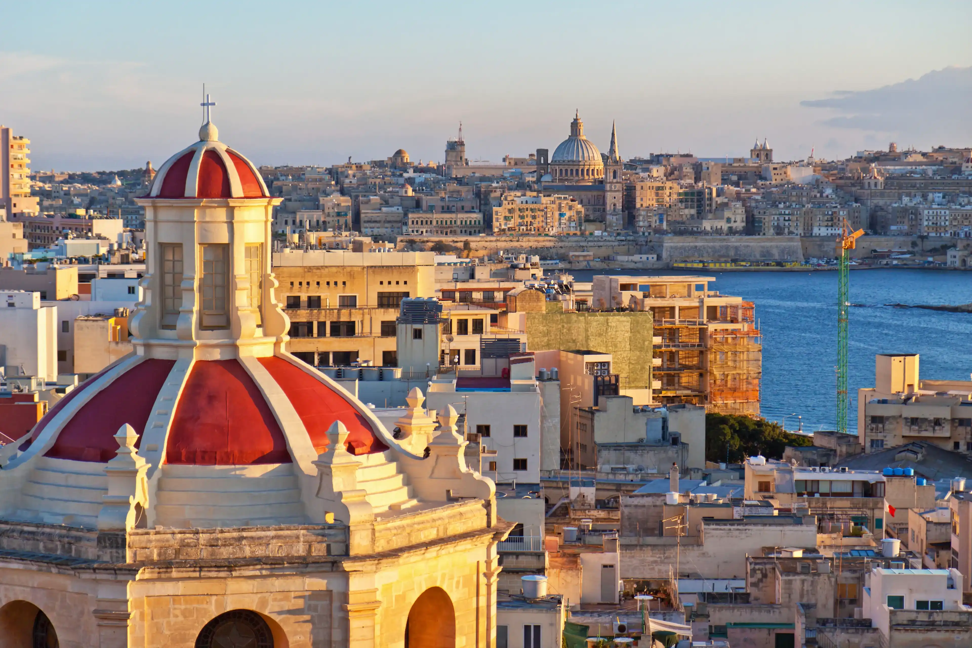View from The Palace Hotel in Sliema with the churchs roof filling the frame View from The Palace Hotel in Sliema with the churchs roof filling the frame