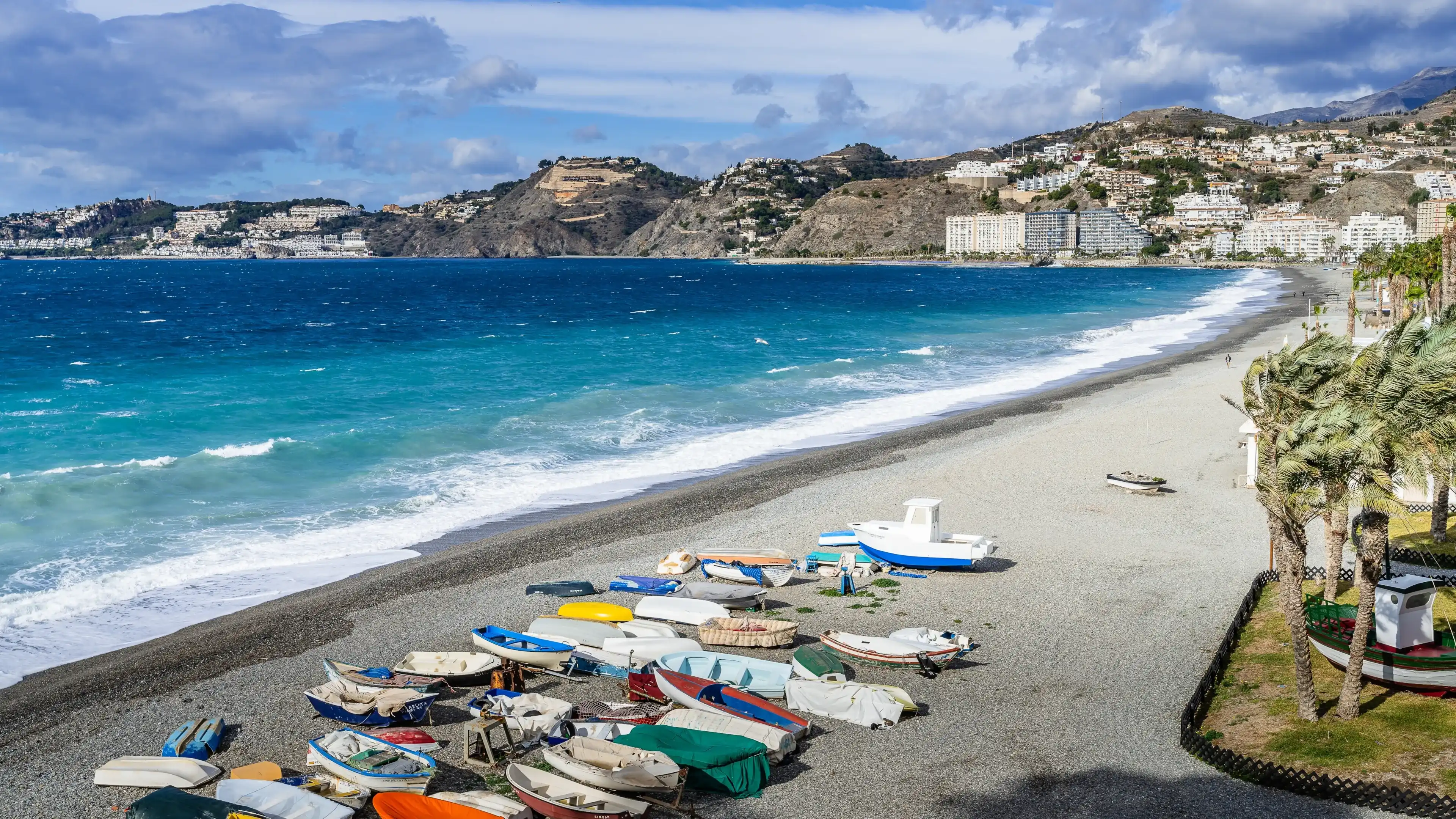 Almunecar, Spain, February 10, 2024. View of the city of Almunecar, Granada, Andalucia, in Spain Almunecar, Spain, February 10, 2024. View of the city of Almunecar, Granada, Andalucia, in Spain