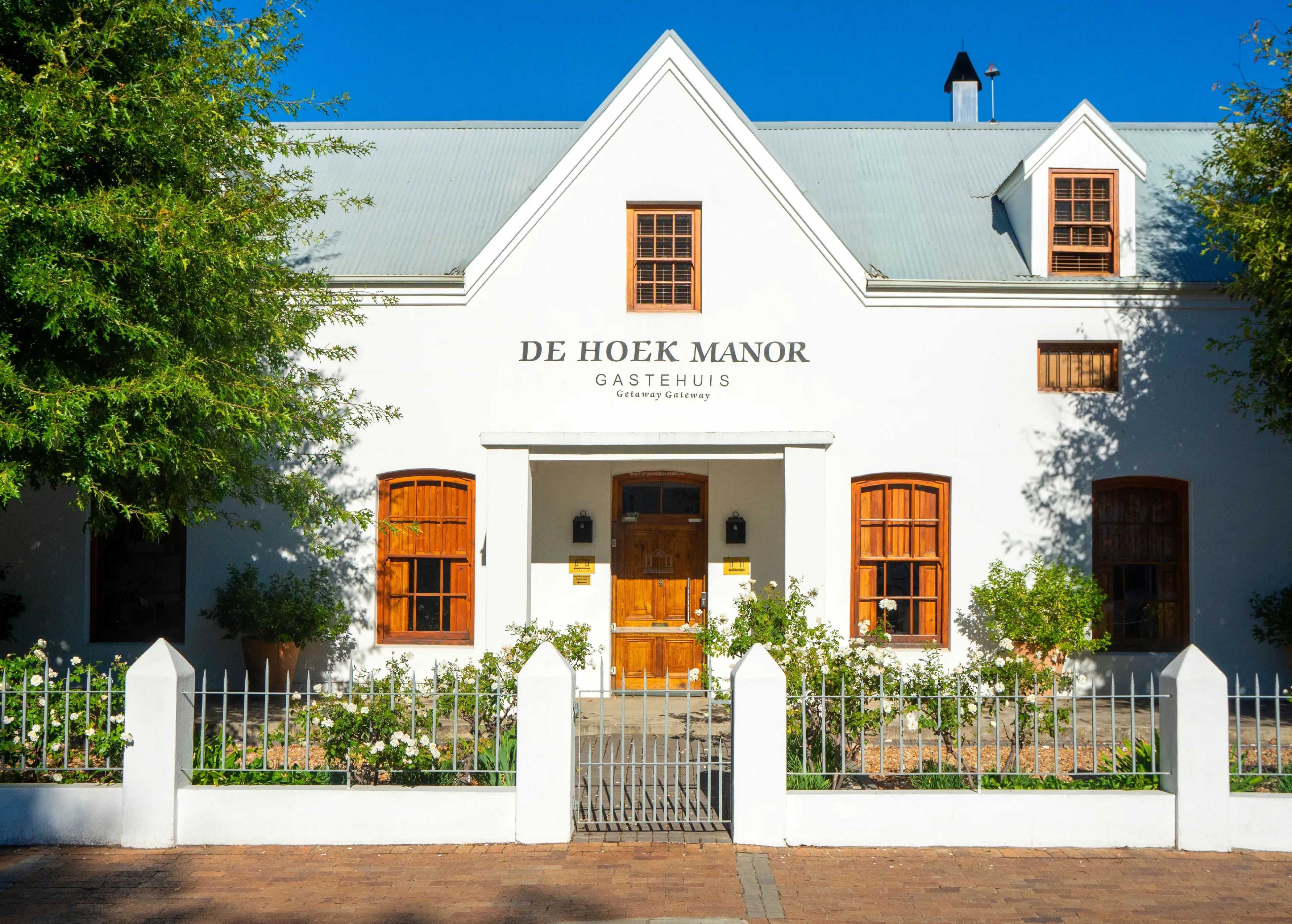 South Africa Town of Paarl - March 8, 2024: De Hoek Manor bed and breakfast in Stellenbosch.