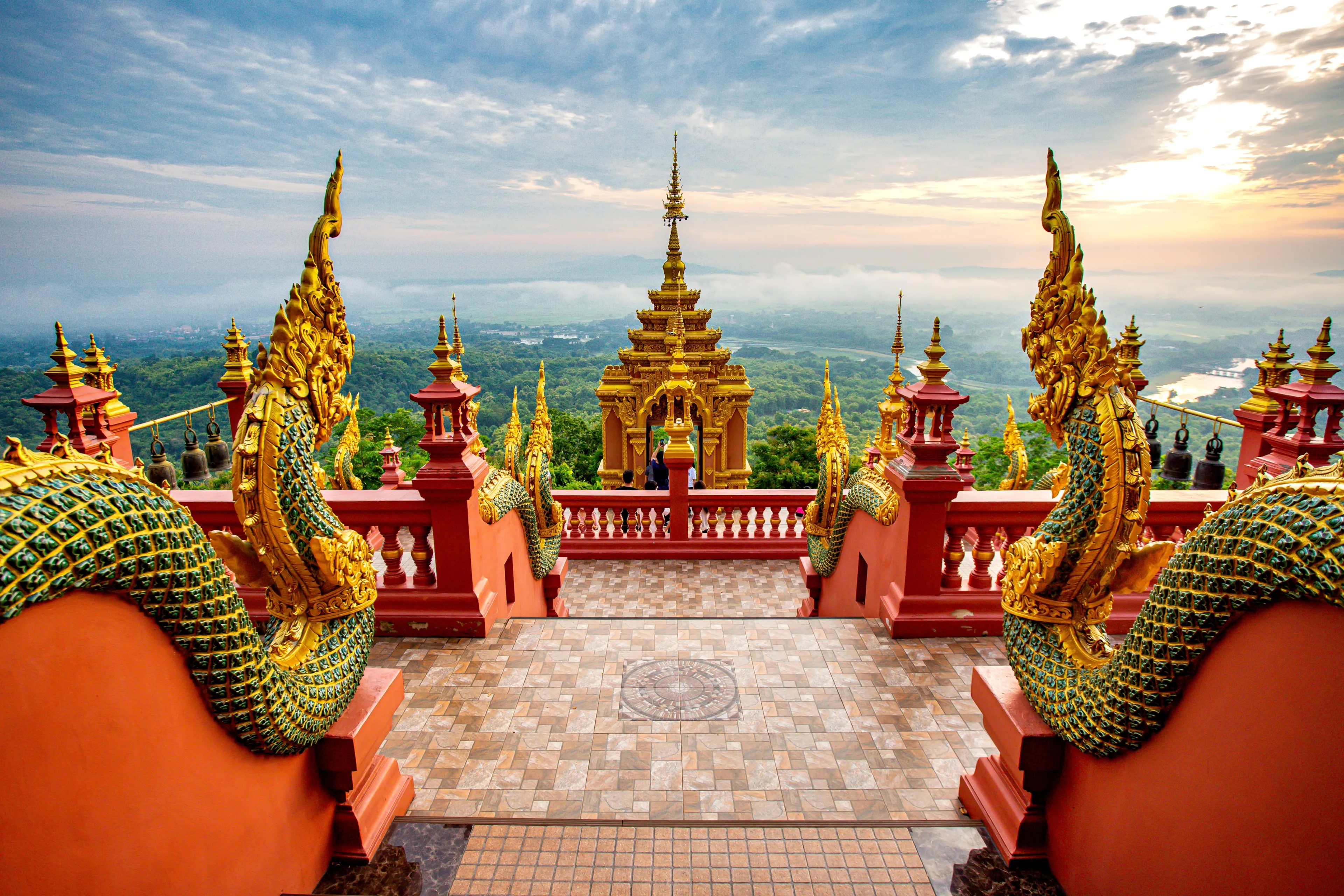 Wat Phra That Doi Phra Chan, Lampang Province, Thailand. A famous temple on the mountain.