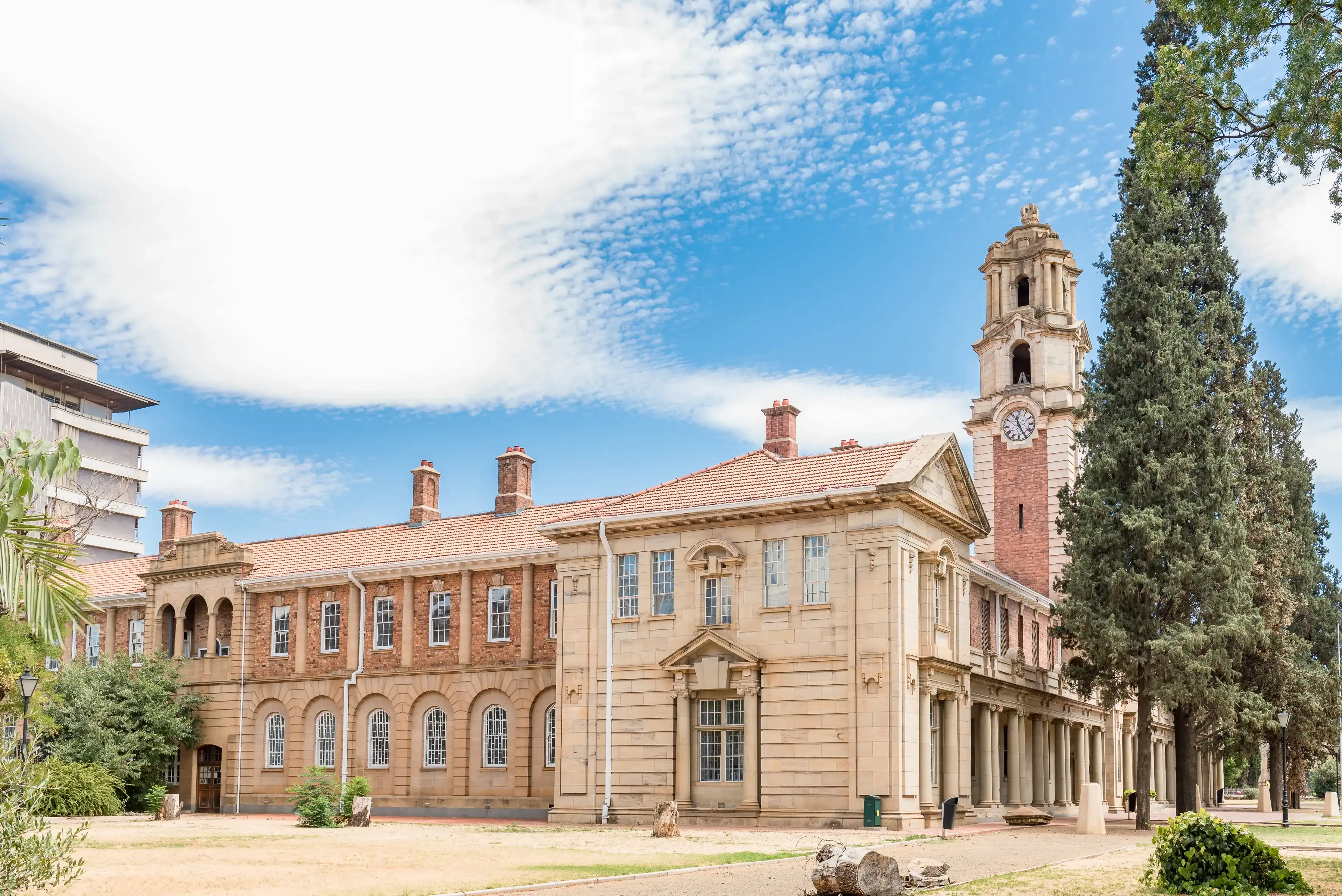 BLOEMFONTEIN, SOUTH AFRICA, DECEMBER 16, 2015: The National Afrikaans and Sotho Literary Museum in Bloemfontein was originally a government building of the Republic of the Orange Free State BLOEMFONTEIN, SOUTH AFRICA, DECEMBER 16, 2015: The National Afrikaans and Sotho Literary Museum in Bloemfontein was originally a government building of the Republic of the Orange Free State