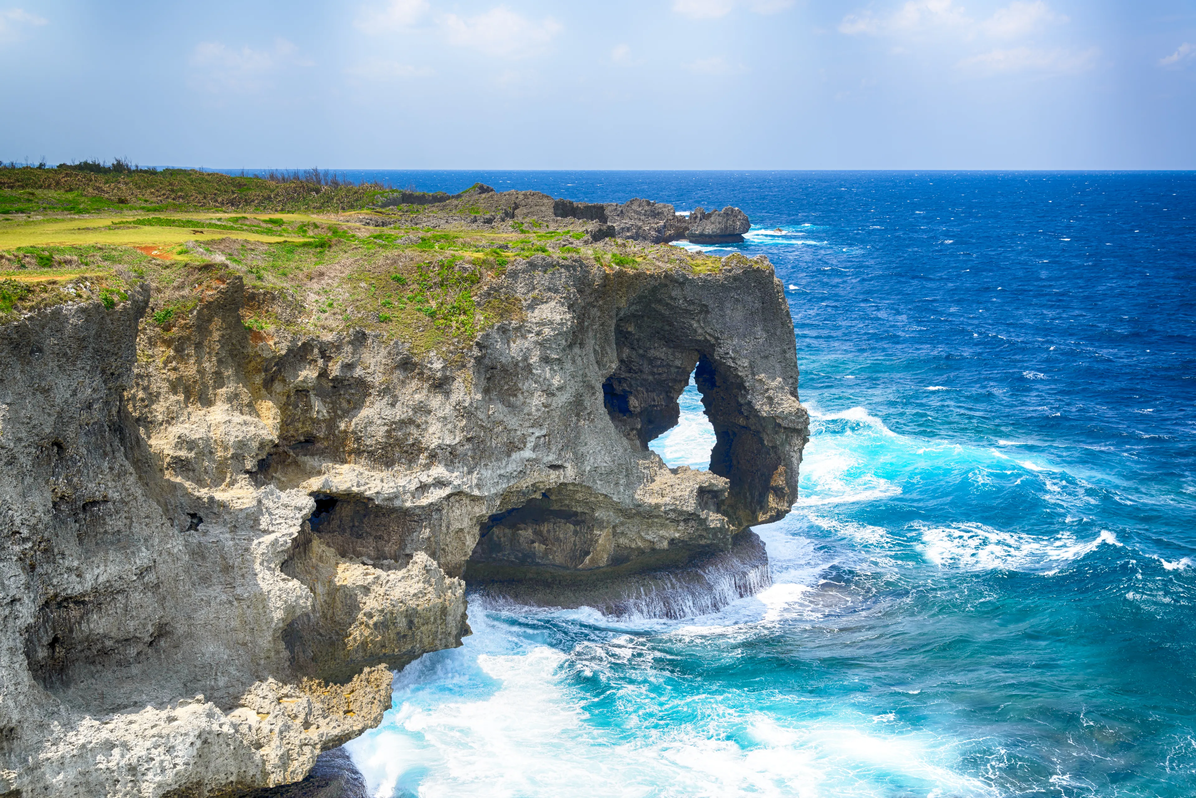 Manzamo Cape in Okinawa, Japan