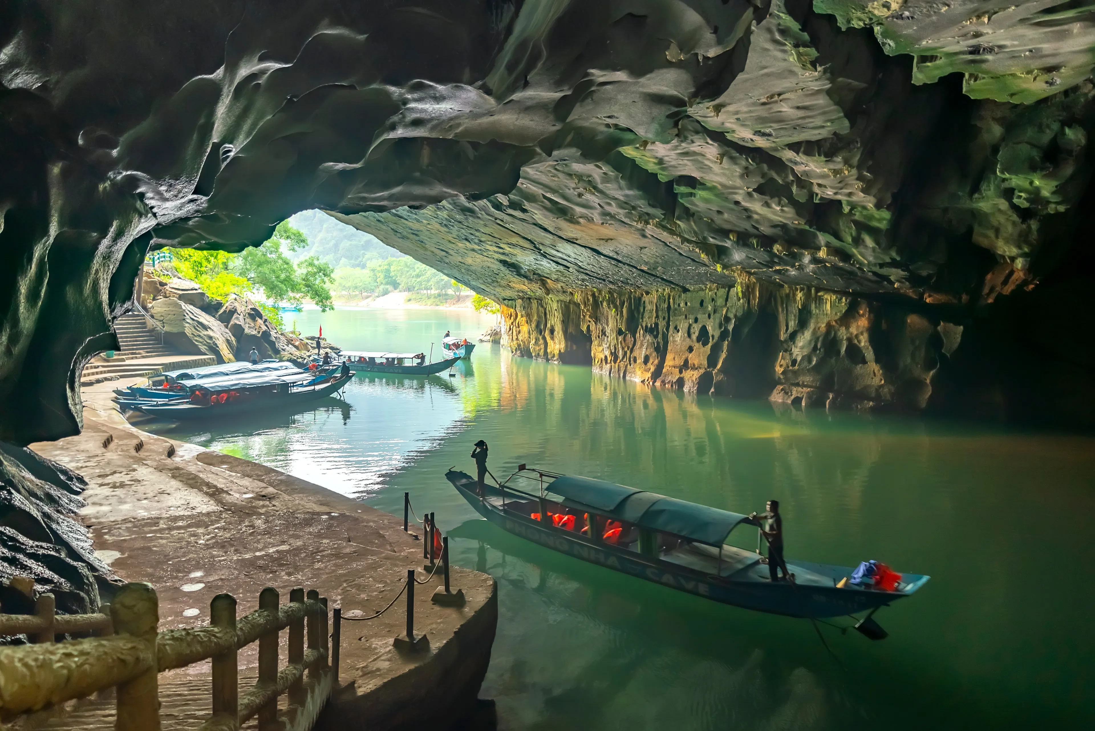 Quang Binh, Vietnam - April 7th, 2024: Inside Phong Nha Cave in Phong Nha-Ke Bang National Park, a UNESCO World Heritage Site in Quang Binh , Vietnam