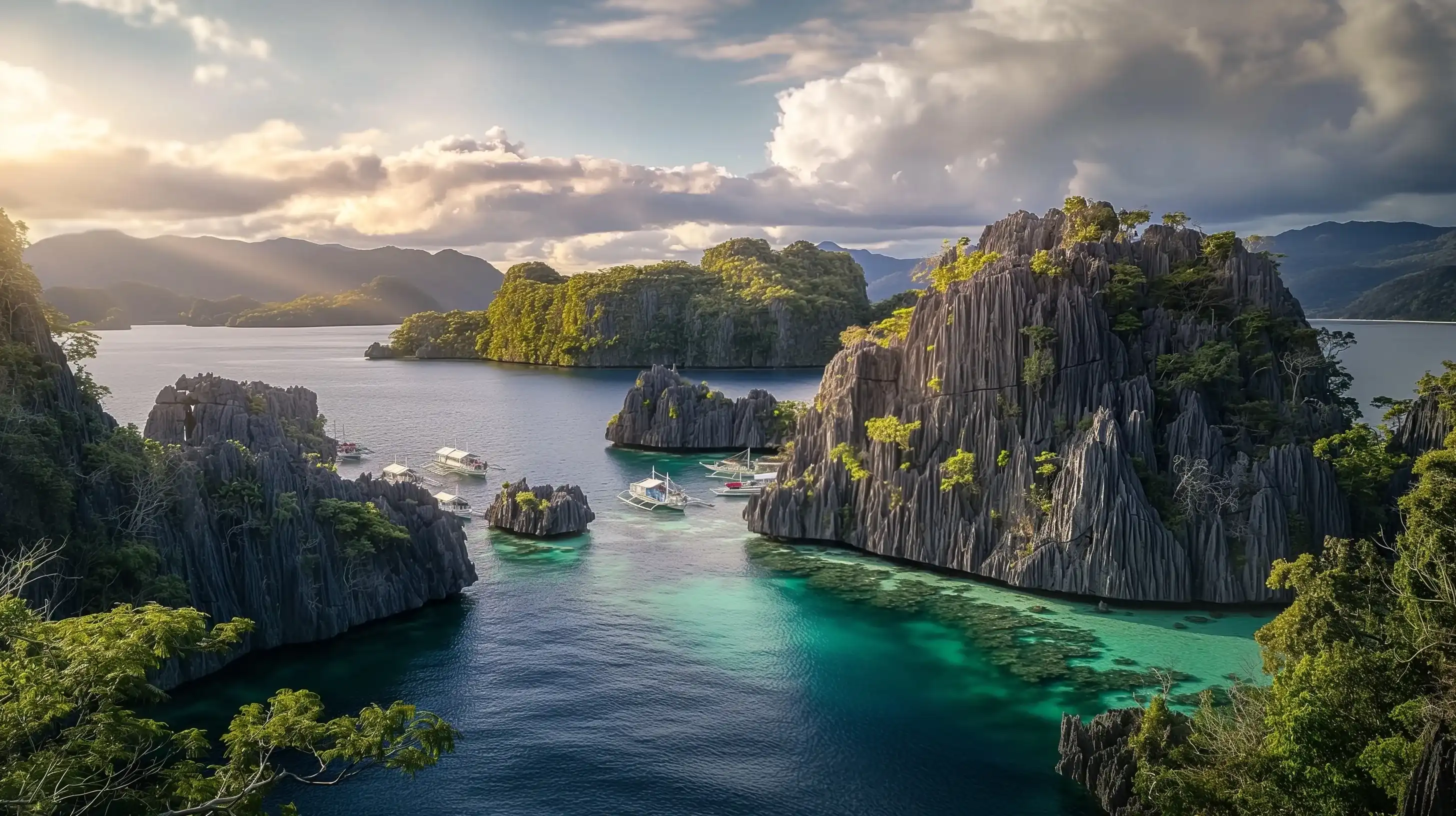 Coron El Nido Palawan Philippines Tropical Paradise Clear Blue Waters and Limestone Cliffs south east asia landscape Coron El Nido Palawan Philippines Tropical Paradise Clear Blue Waters and Limestone Cliffs south east asia landscape