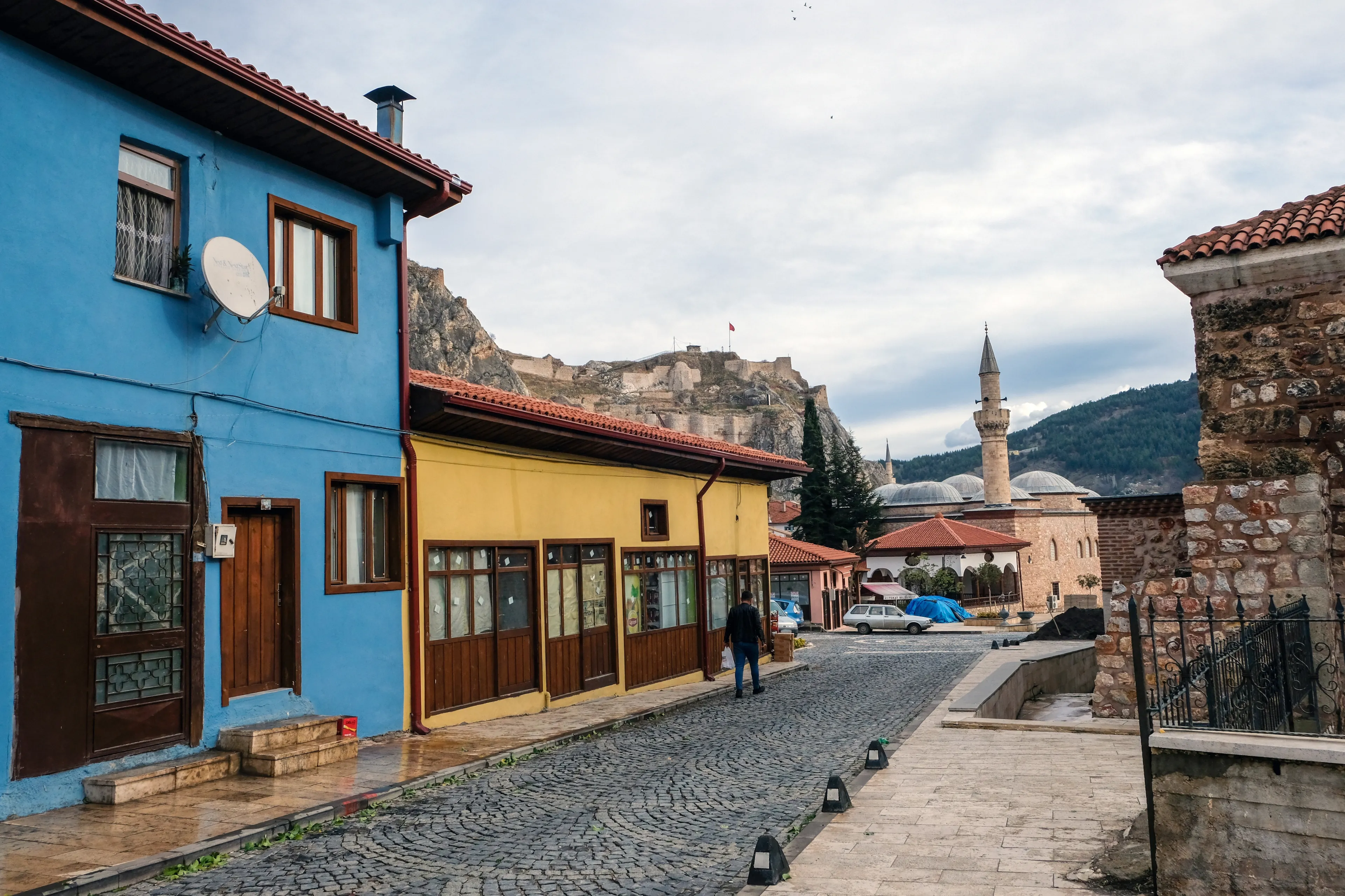Tokat Castle, is an ancient citadel with 28 towers built on top of a rocky peak in the center of Tokat, Turkey. visit date 23 December 2023.