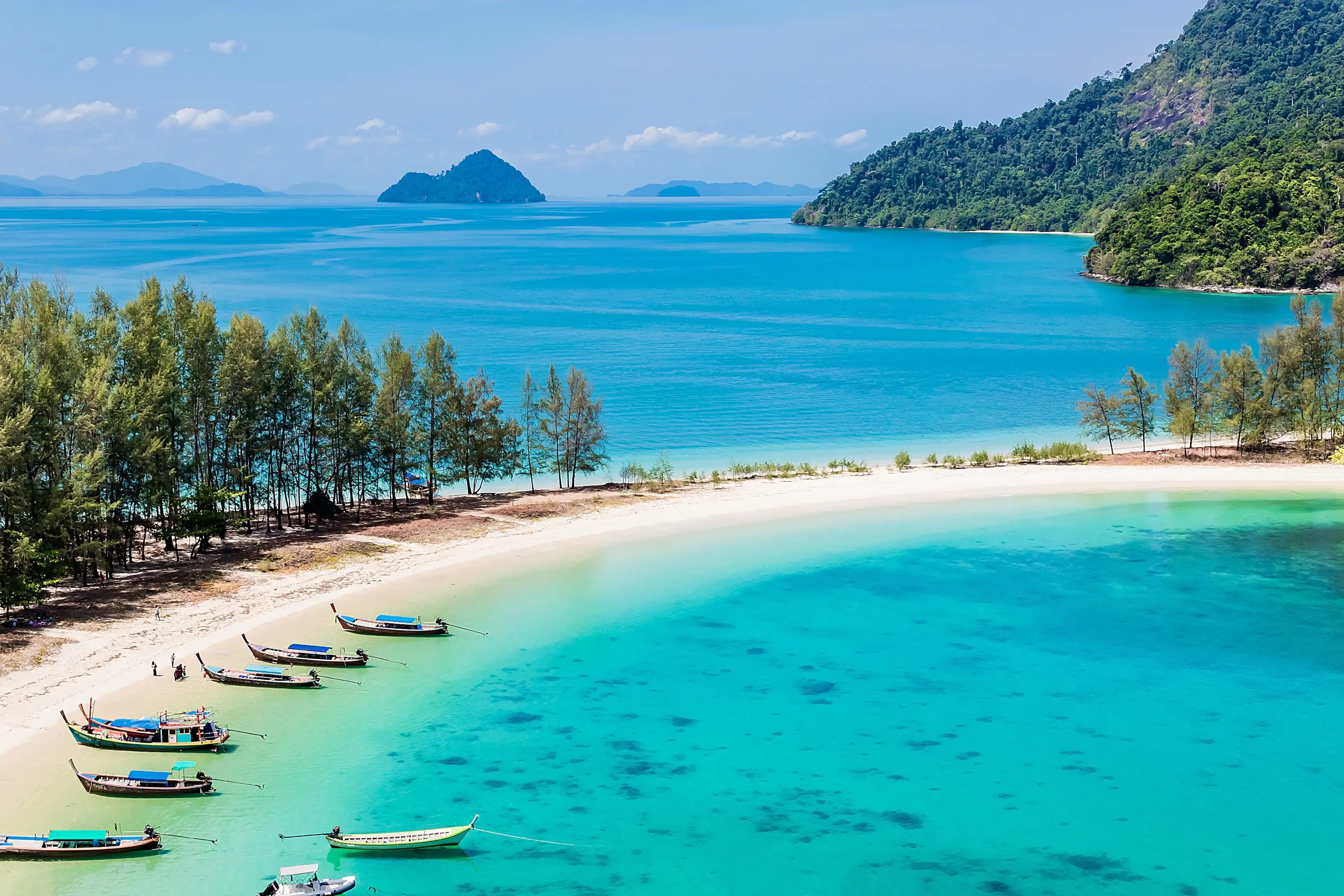 Ao Khao Kwai (Buffalo Bay), Koh Kham Islands, Ranong, Thailand. Ao Khao Kwai (Buffalo Bay), Koh Kham Islands, Ranong, Thailand.