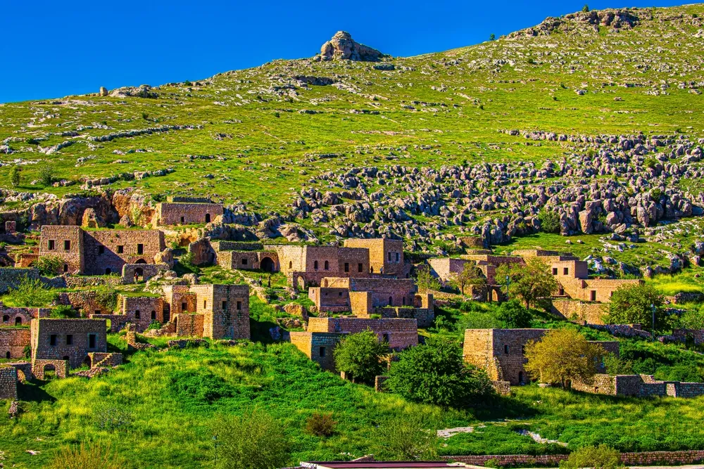 View of Mağaraköy. April 16, 2024. İdil, Şırnak, Turkey.