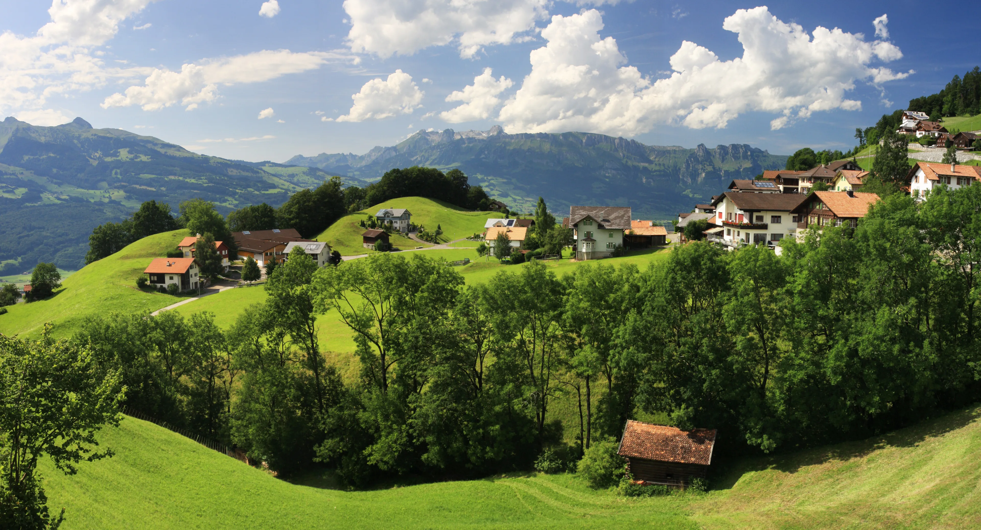 beautiful panorama of Liechtenstein