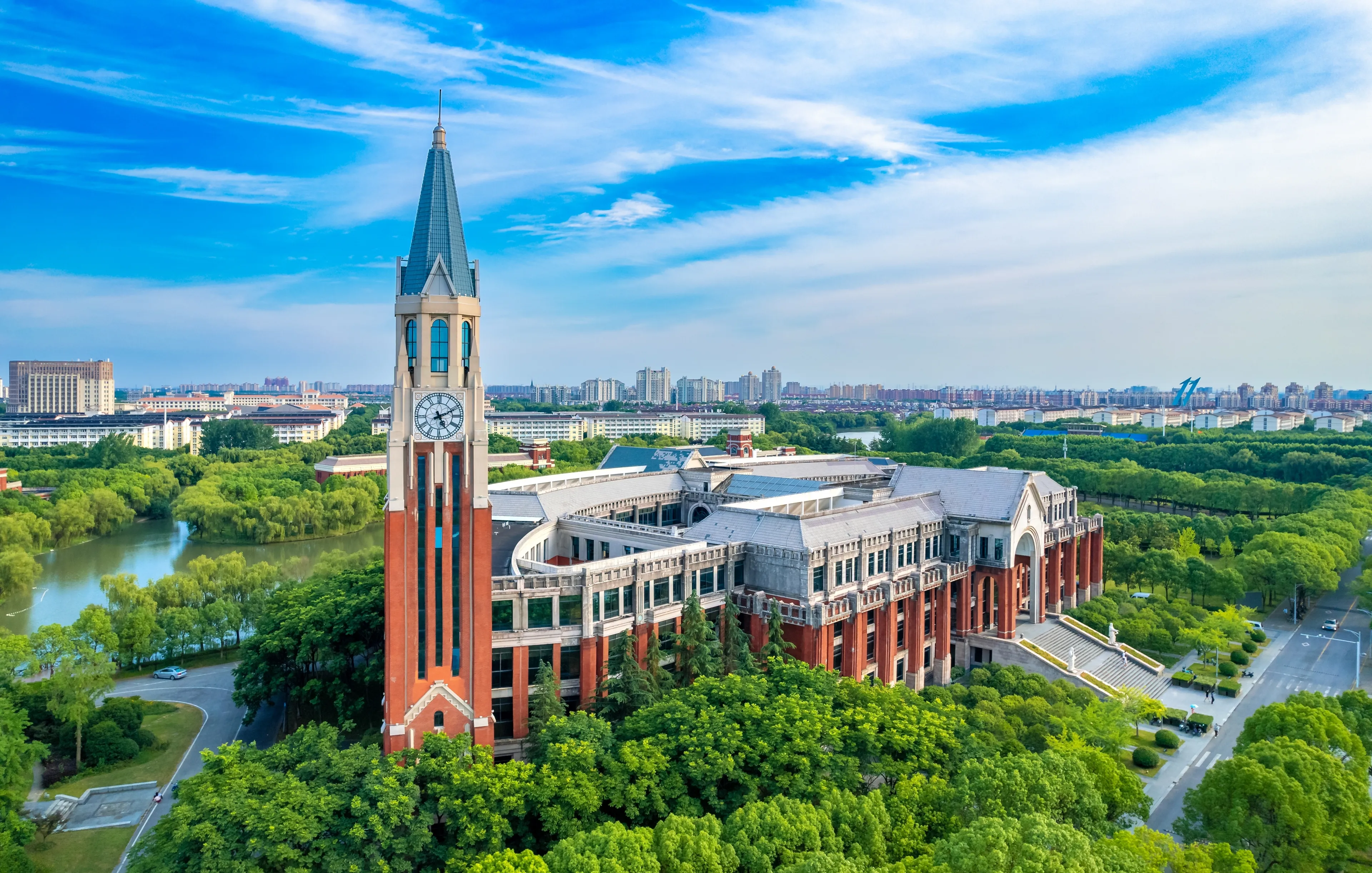 Aerial photos of Songjiang University Town, Shanghai, China