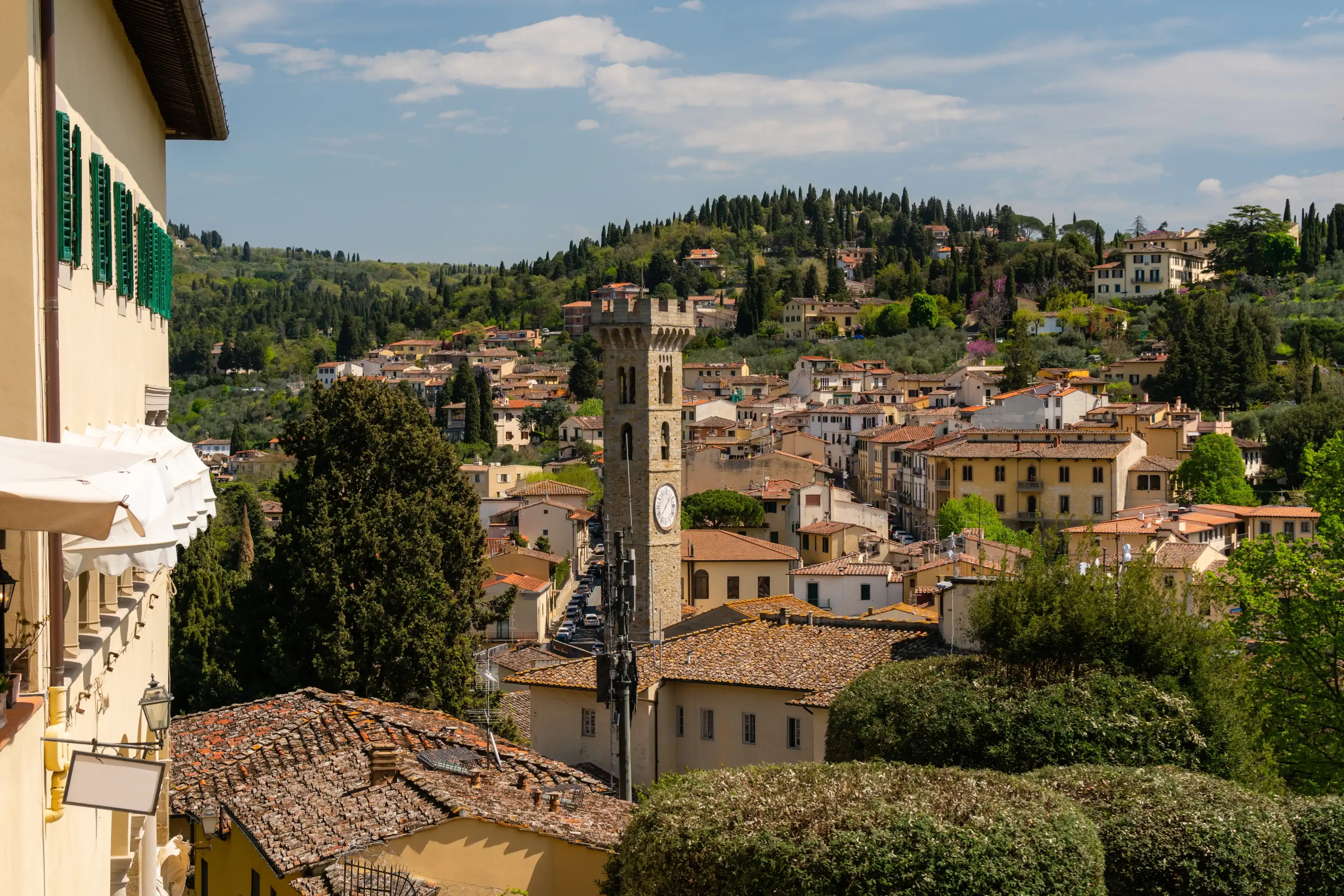 Fiesole on a sunny spring day, Florence, Tuscany, Italy Fiesole on a sunny spring day, Florence, Tuscany, Italy