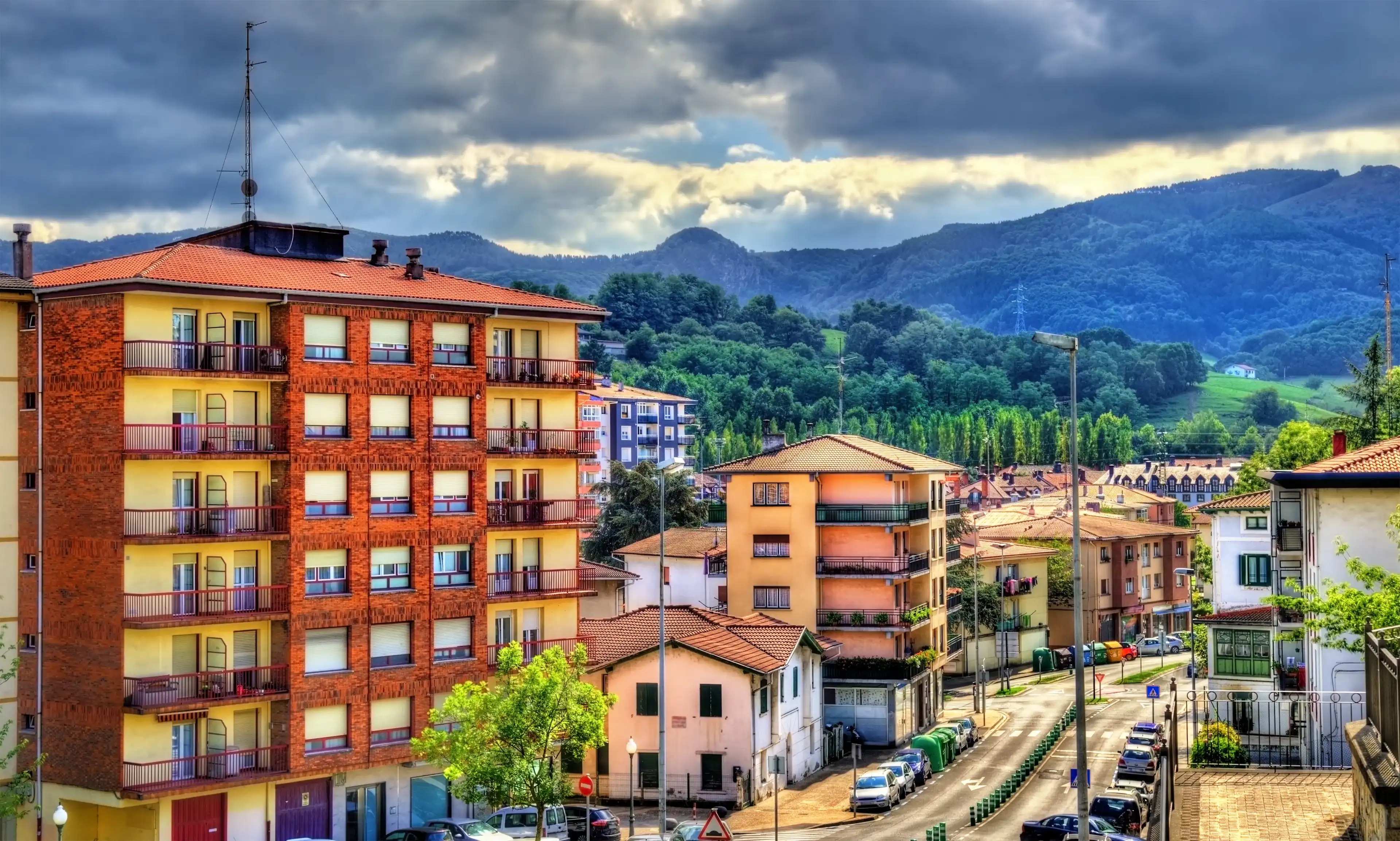 Buildings in the old town of Irun - Spain, Basque Country Buildings in the old town of Irun - Spain, Basque Country