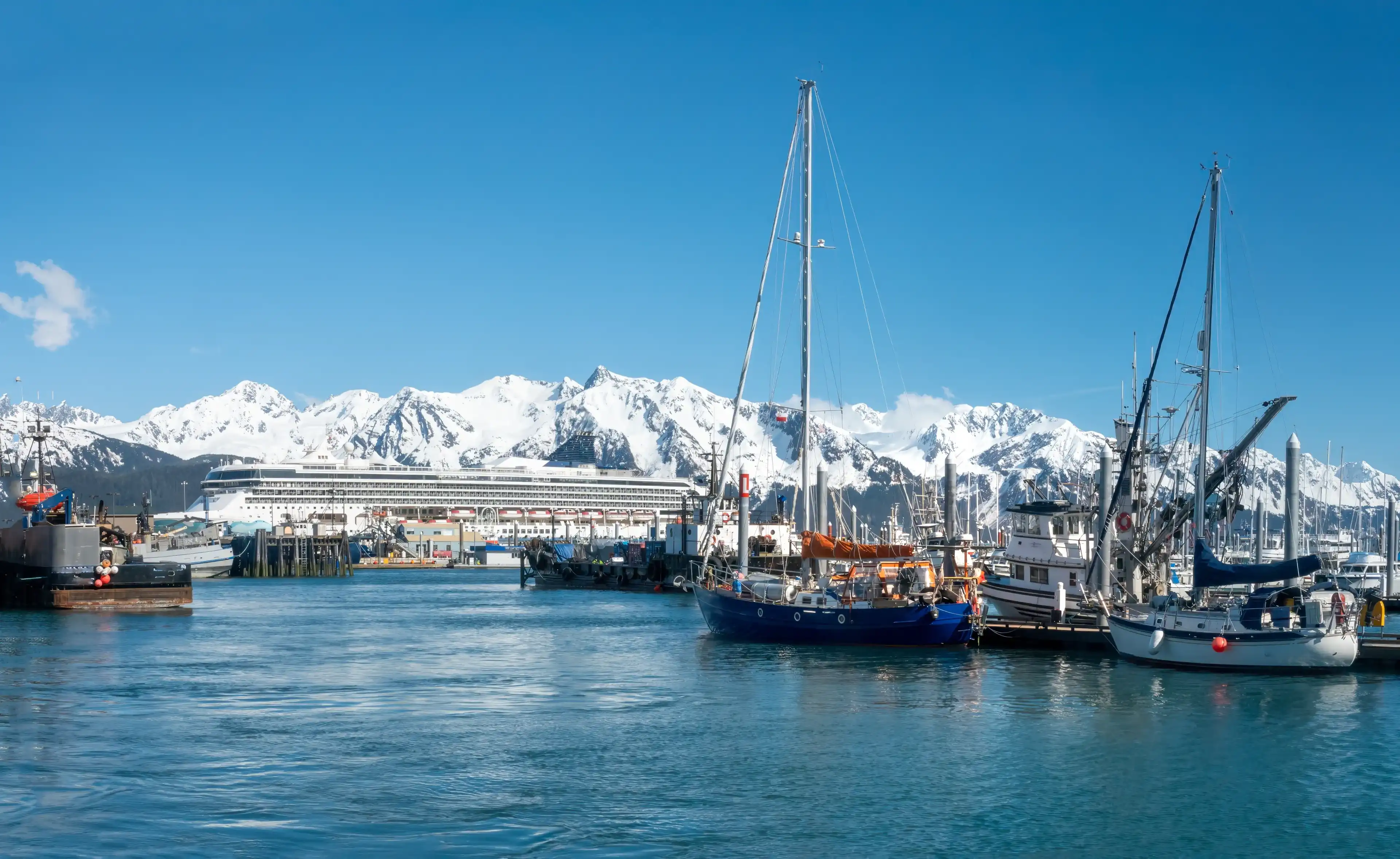 View of the Seward harbor, Alaska, USA View of the Seward harbor, Alaska, USA
